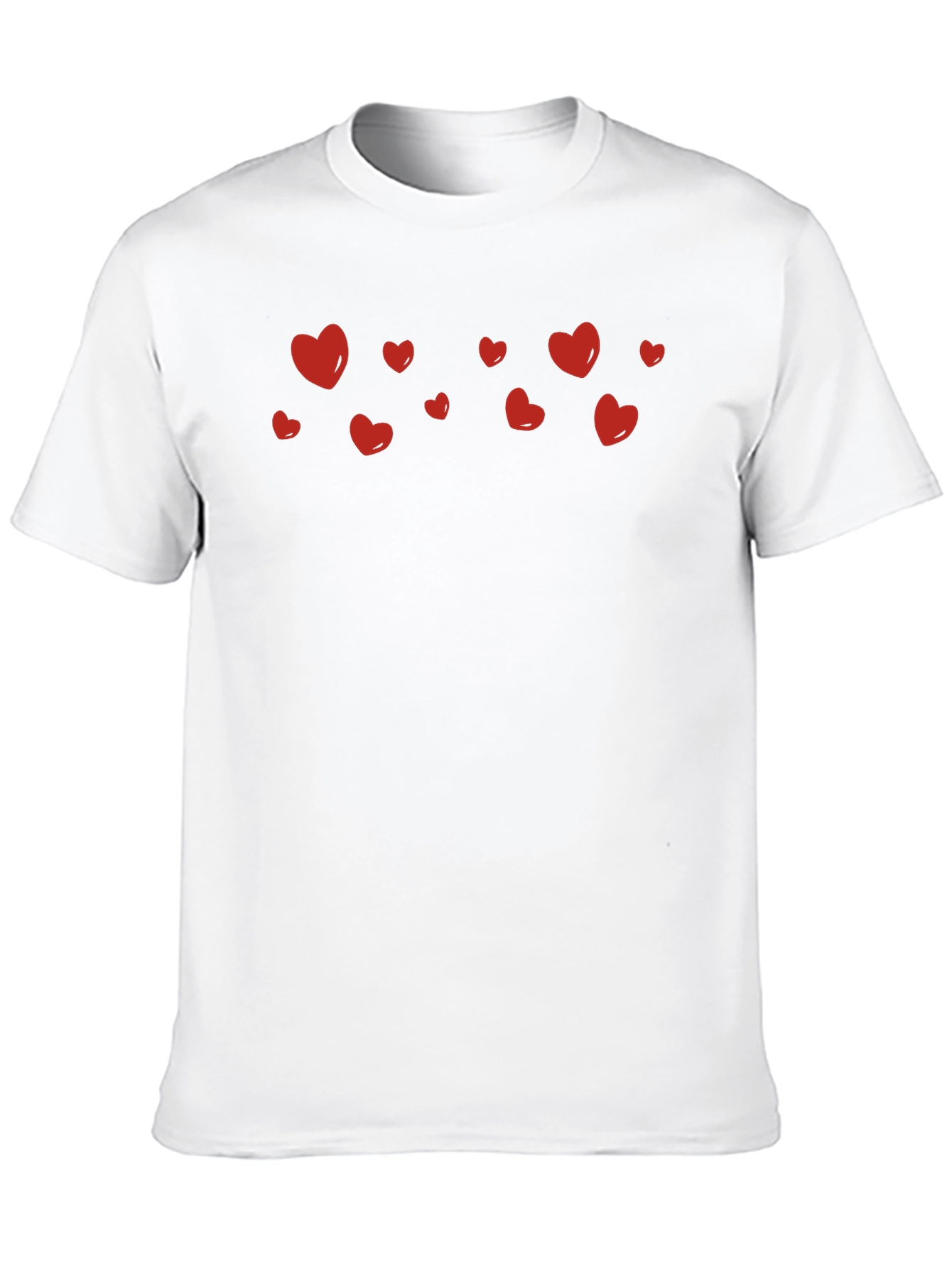 Black Heart Print Crew Neck T-Shirt view 10