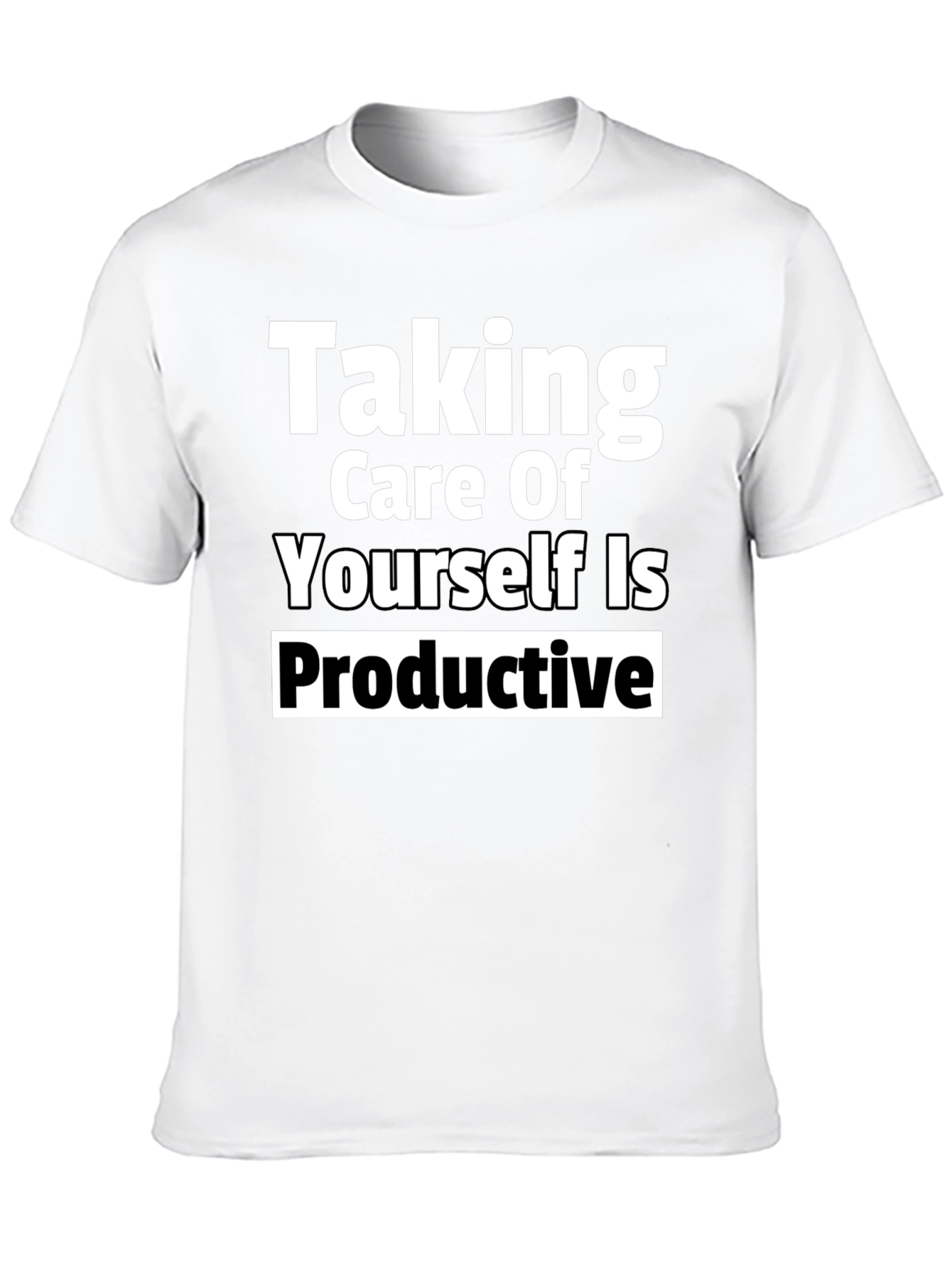 Black Taking Care of Yourself Is Productive Tee view 10