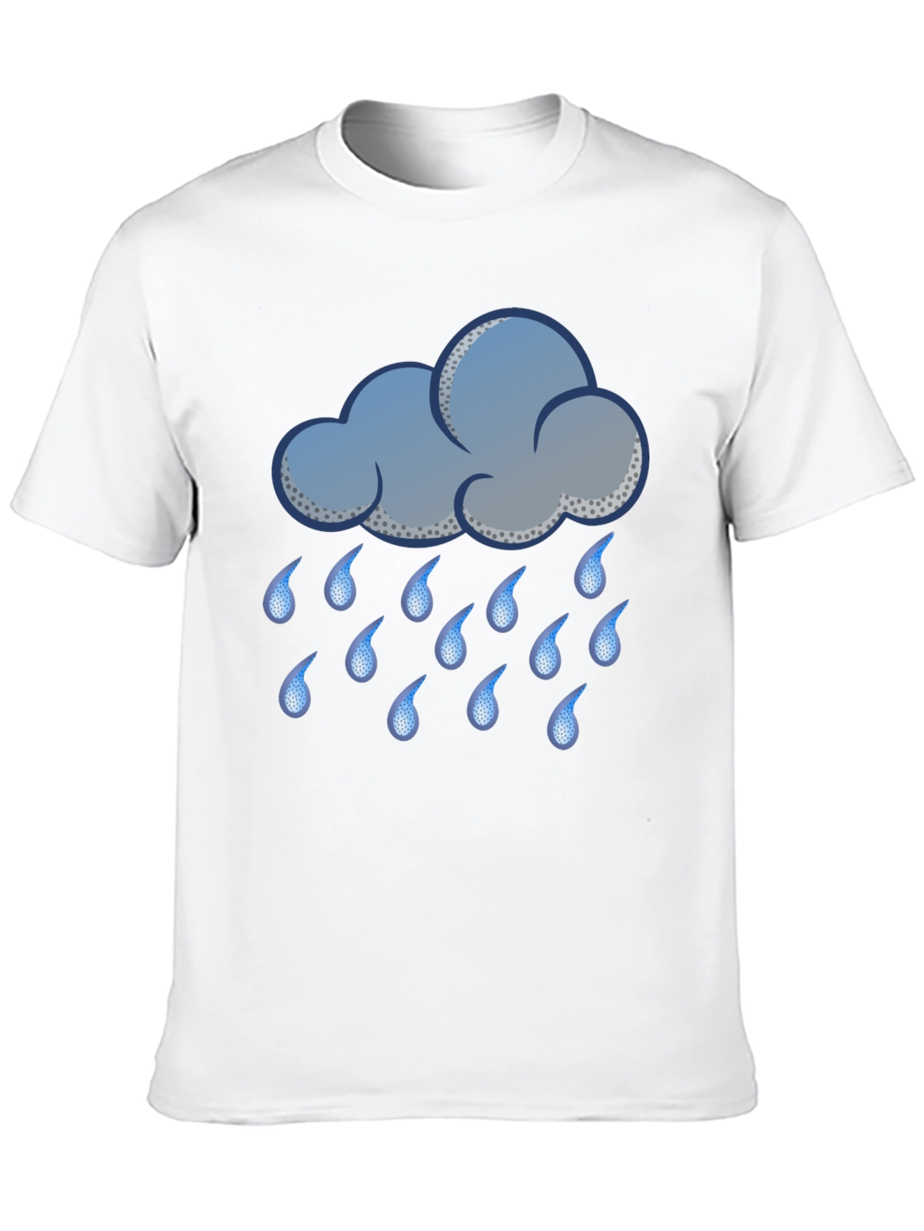 Black Rainy Day Cloud T-Shirt view 10