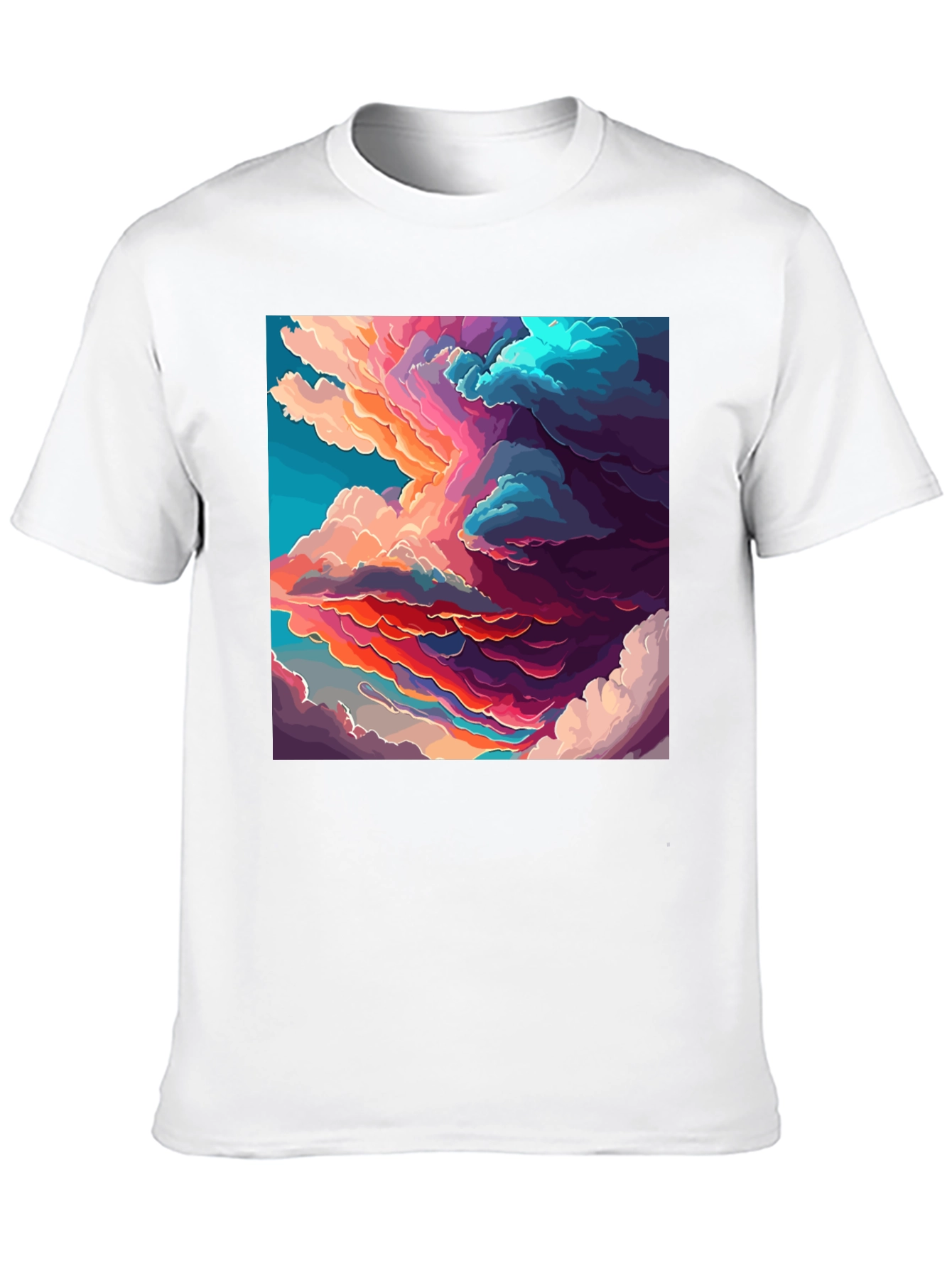 Black Cloudscape Graphic Black T-Shirt view 10