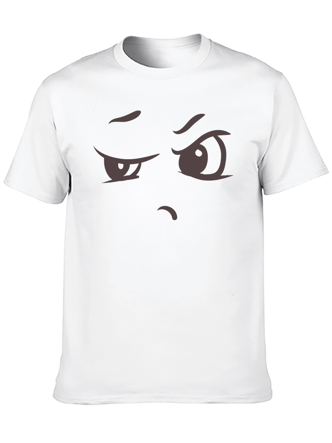 Black Skeptical Stare Graphic Tee - Funny Expression T-Shirt view 10