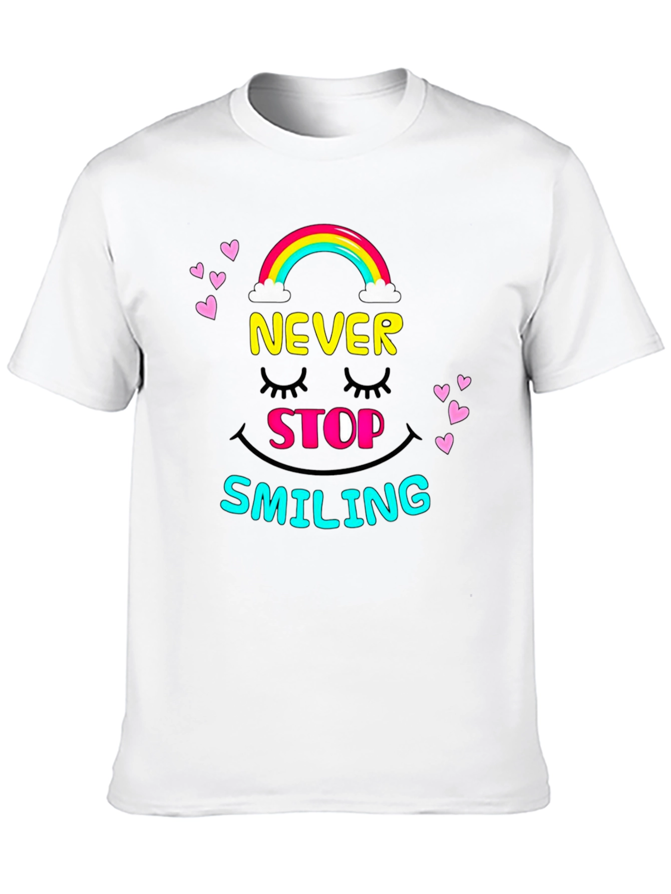 Black Never Stop Smiling Graphic Tee - Black view 10