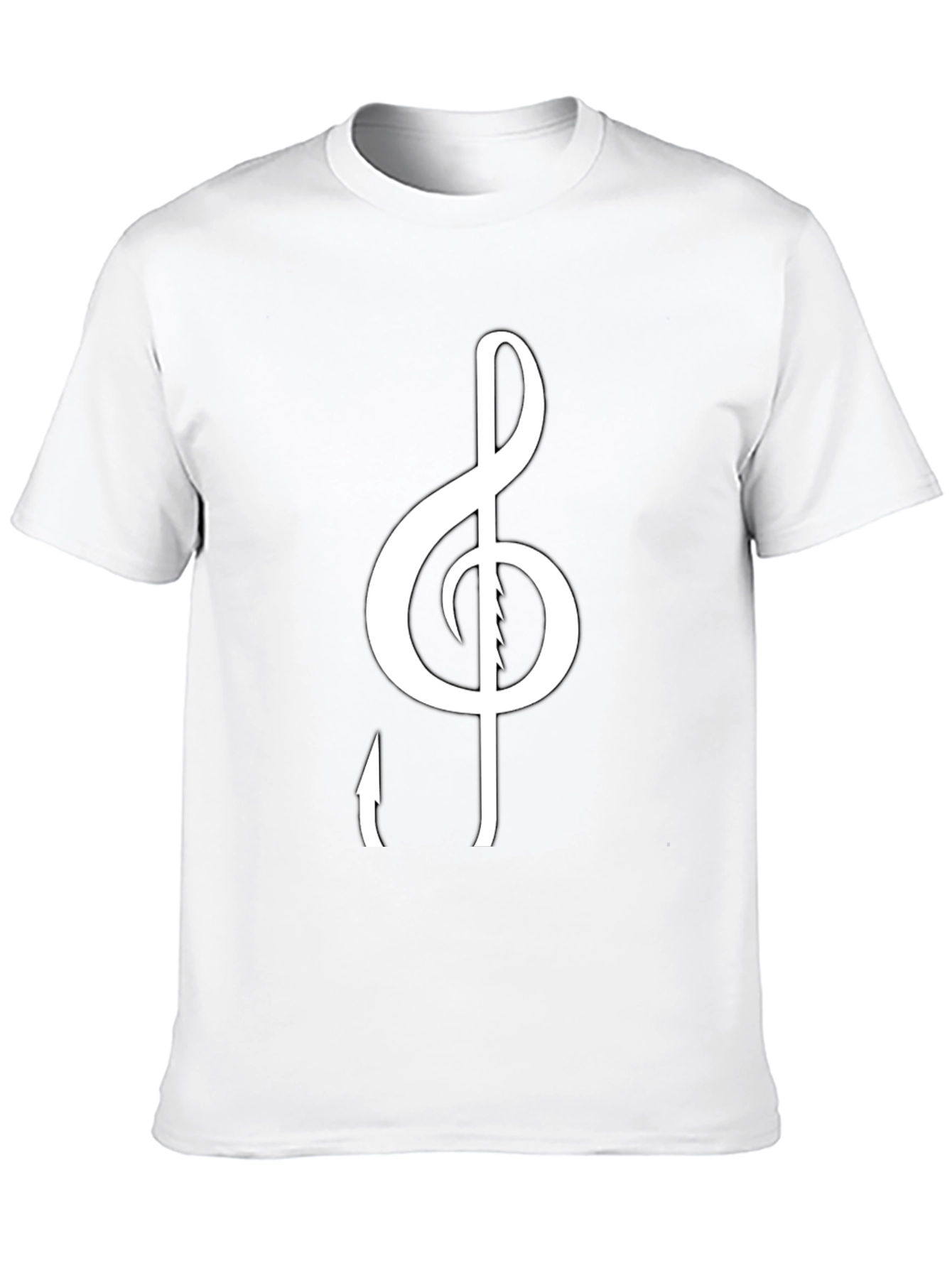 Black Musical Treble Clef Graphic Tee - Stylish Black T-Shirt view 10