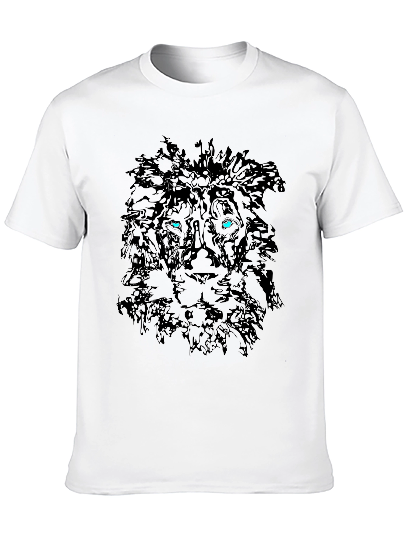 Black Lion Graphic Black T-Shirt - Men's Short Sleeve Crew Neck Tee view 10