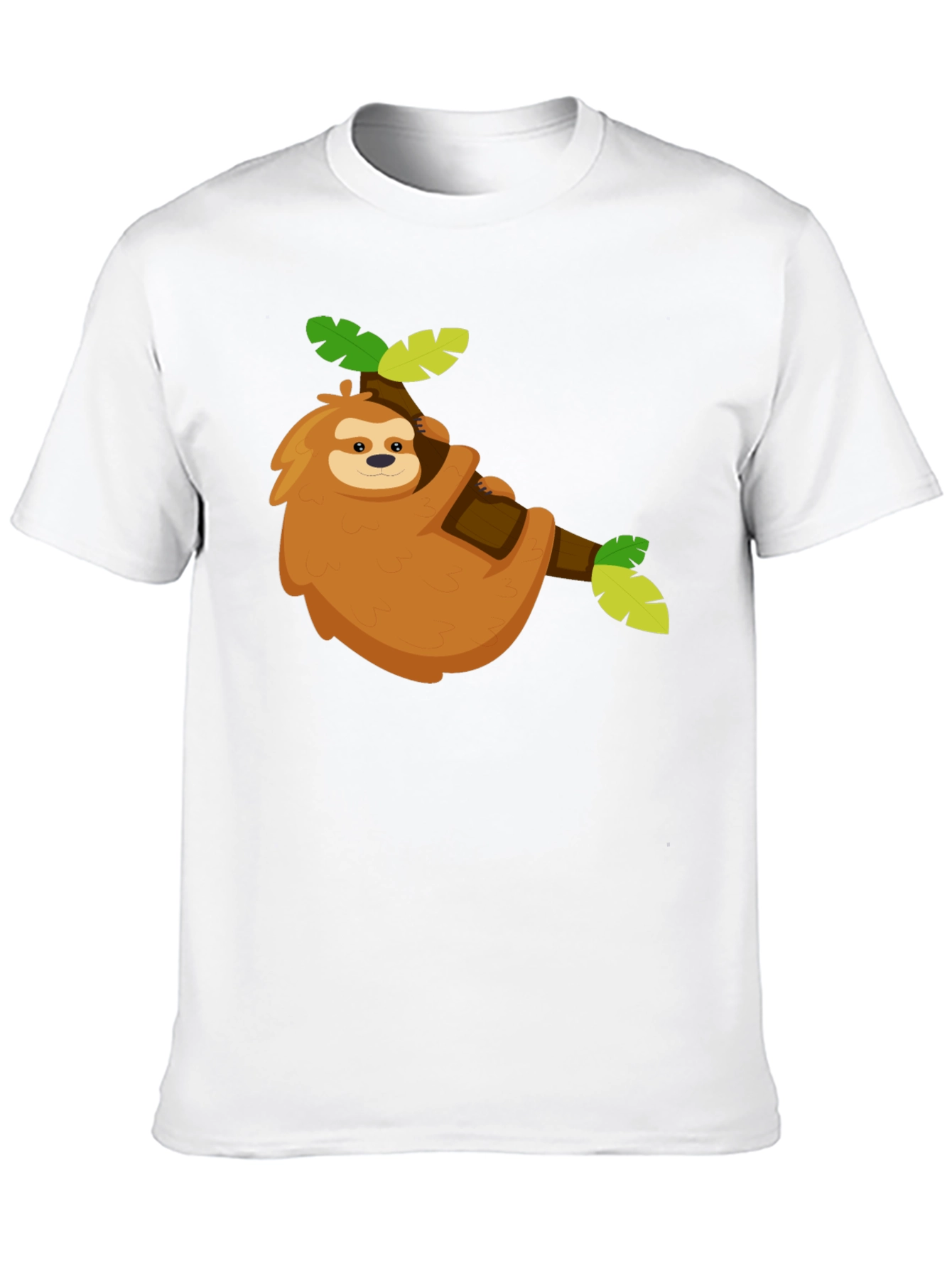 Black Cute Sloth Graphic Tee - Relaxed & Fun view 10