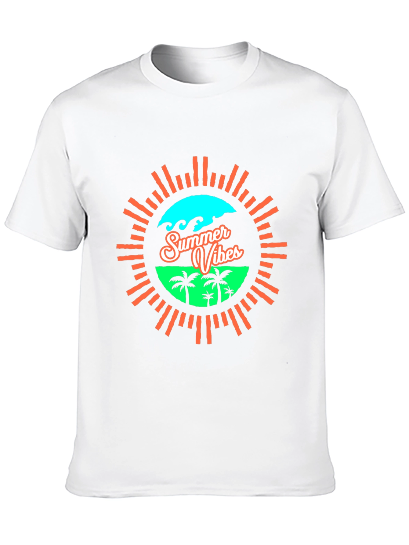 Black Summer Vibes Graphic Tee - Black Cotton Comfort view 10