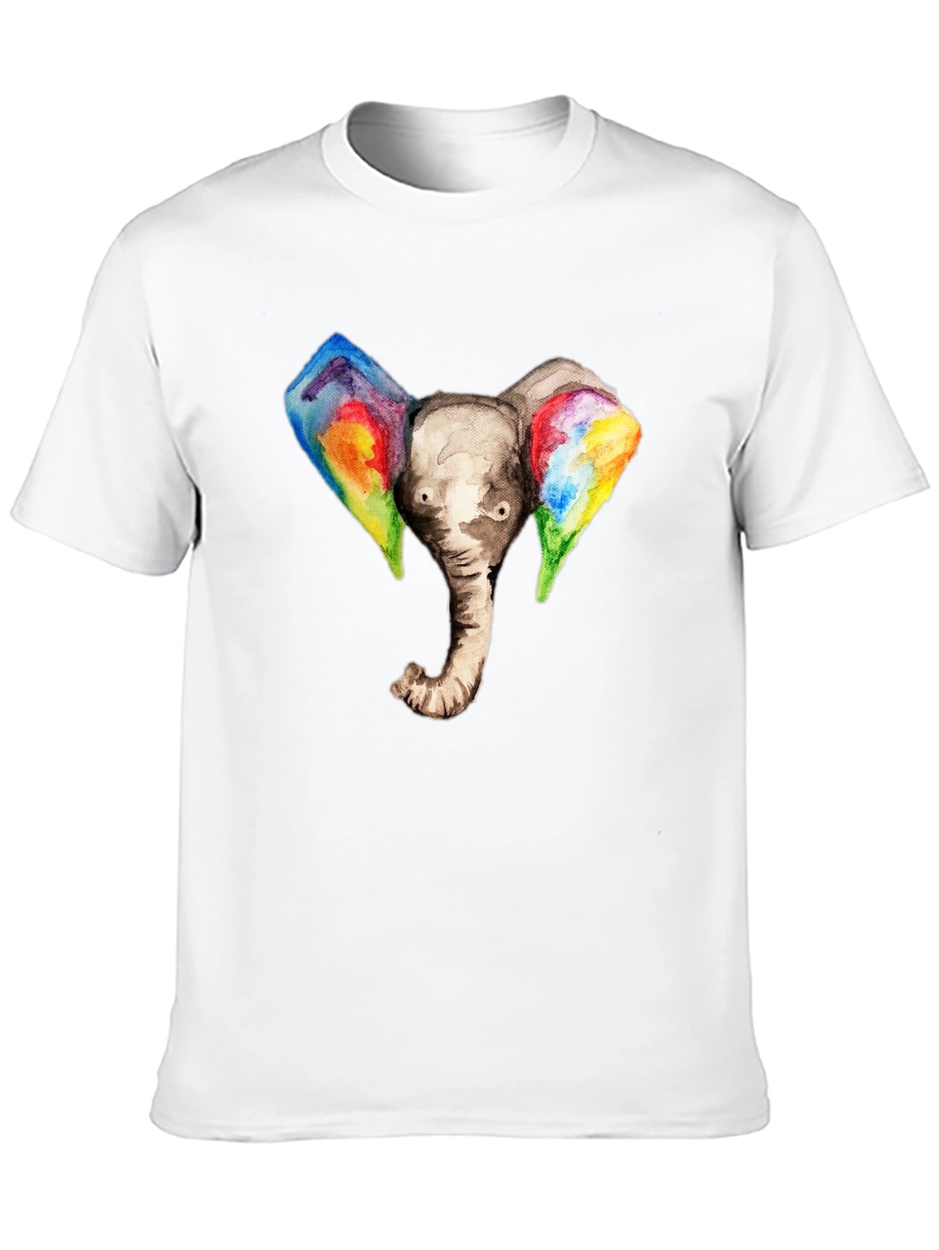 Black Elephant Rainbow Ears Graphic T-Shirt view 10