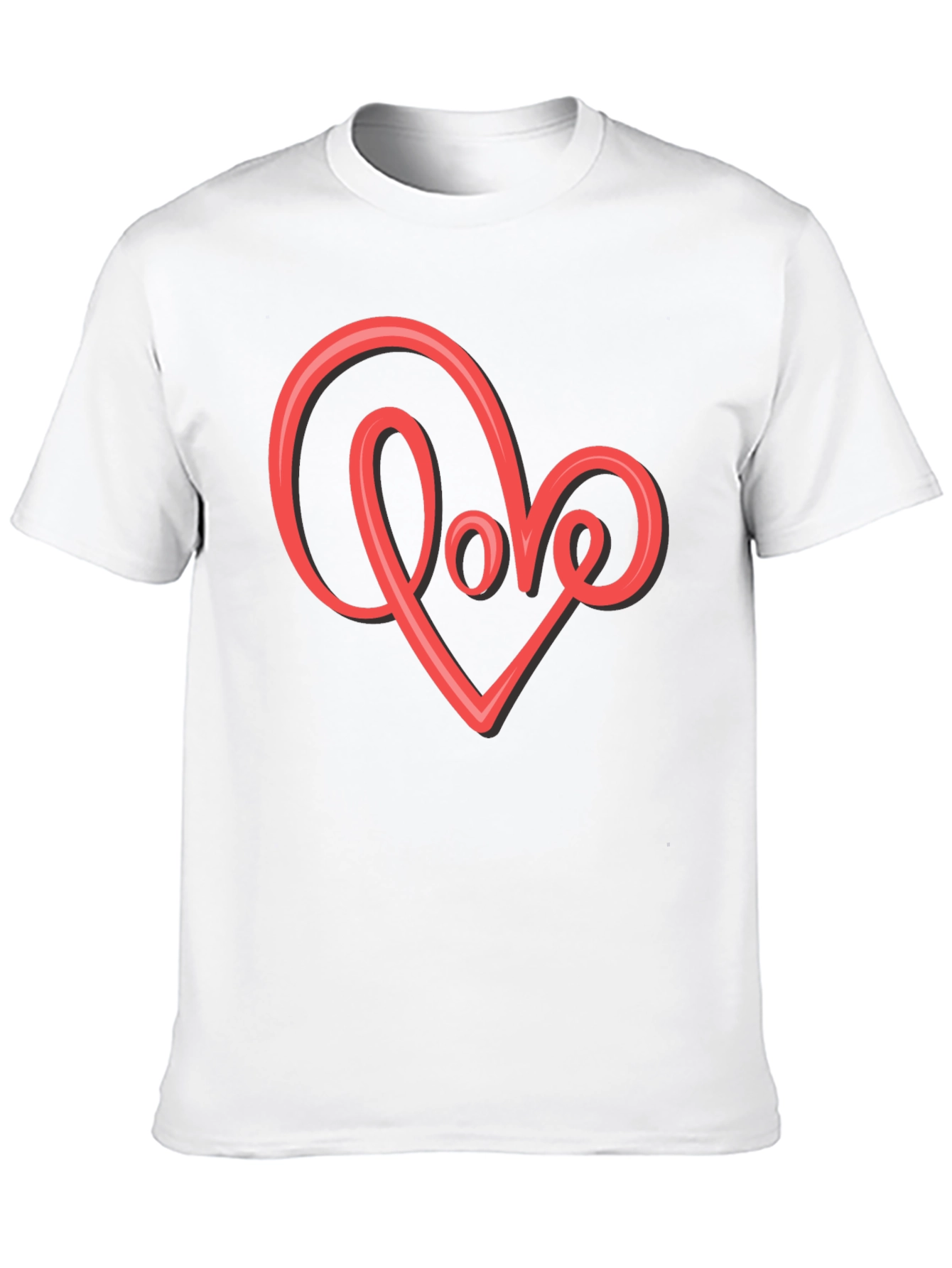 Black Love Heart Graphic T-Shirt - Stylish Black Tee view 10