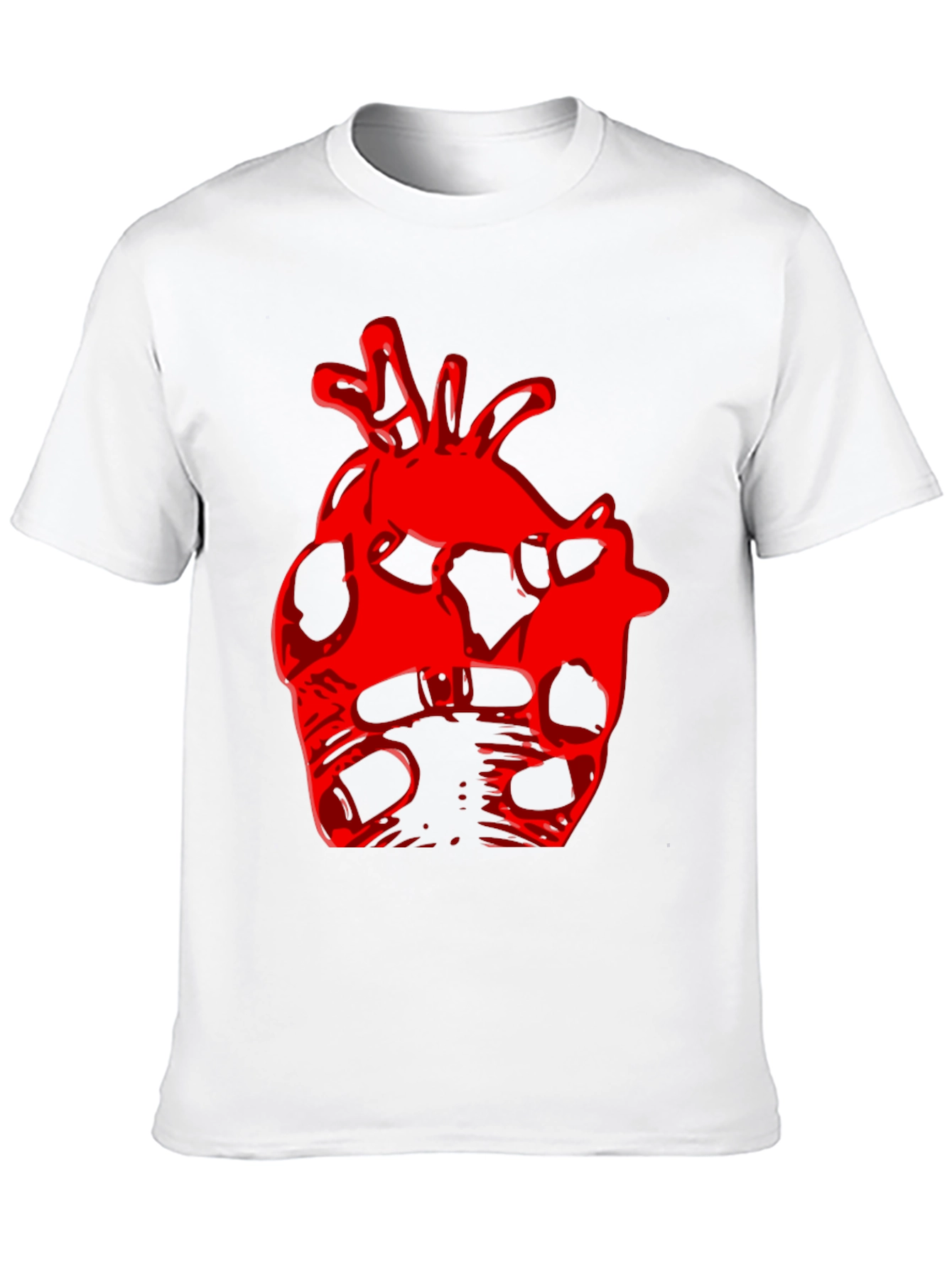 Black Abstract Heart Graphic Black T-Shirt view 10