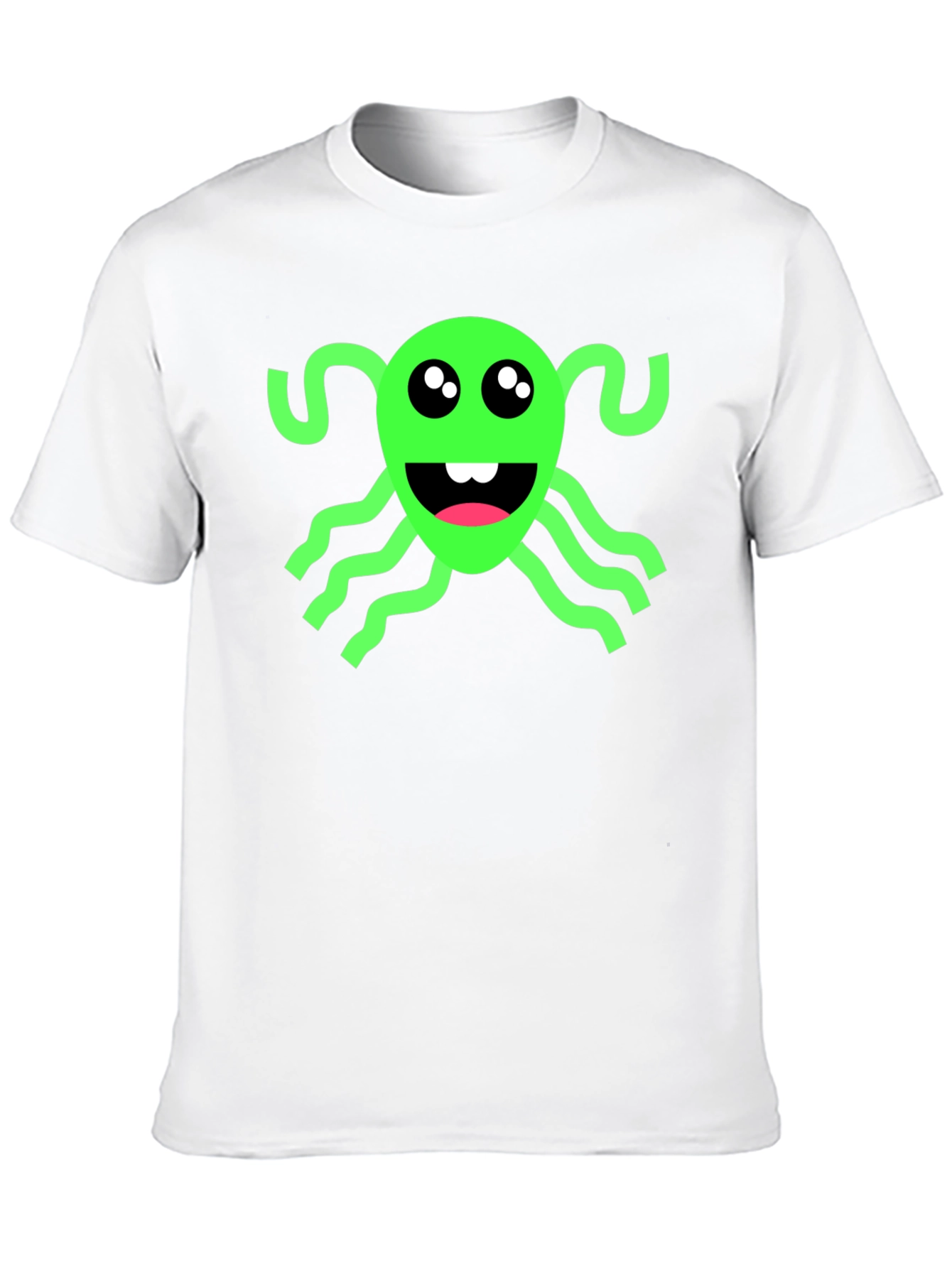 Black Funny Green Alien Black T-Shirt view 10