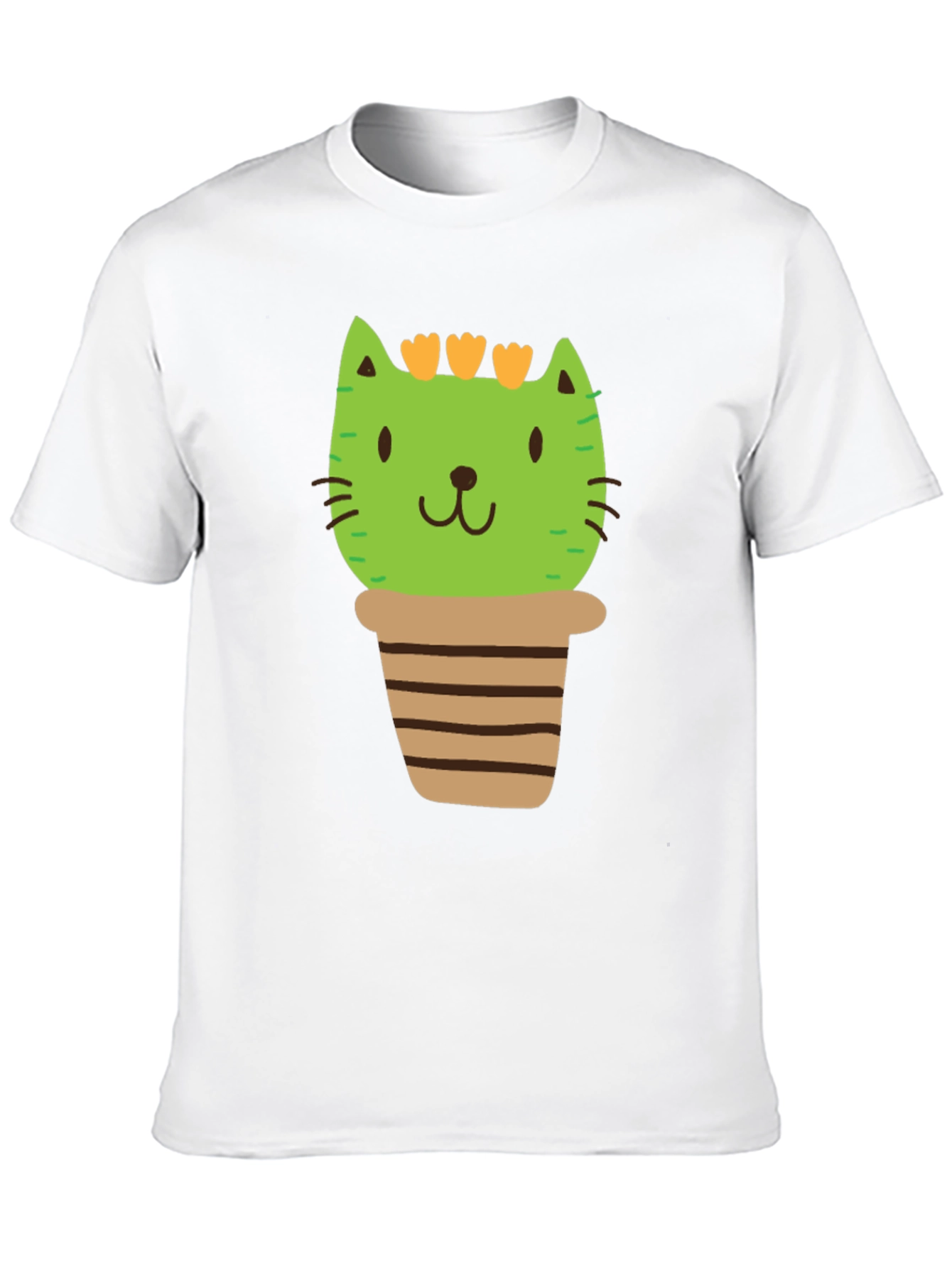 Black Cactus Cat T-Shirt - Plant Lover Tee view 10