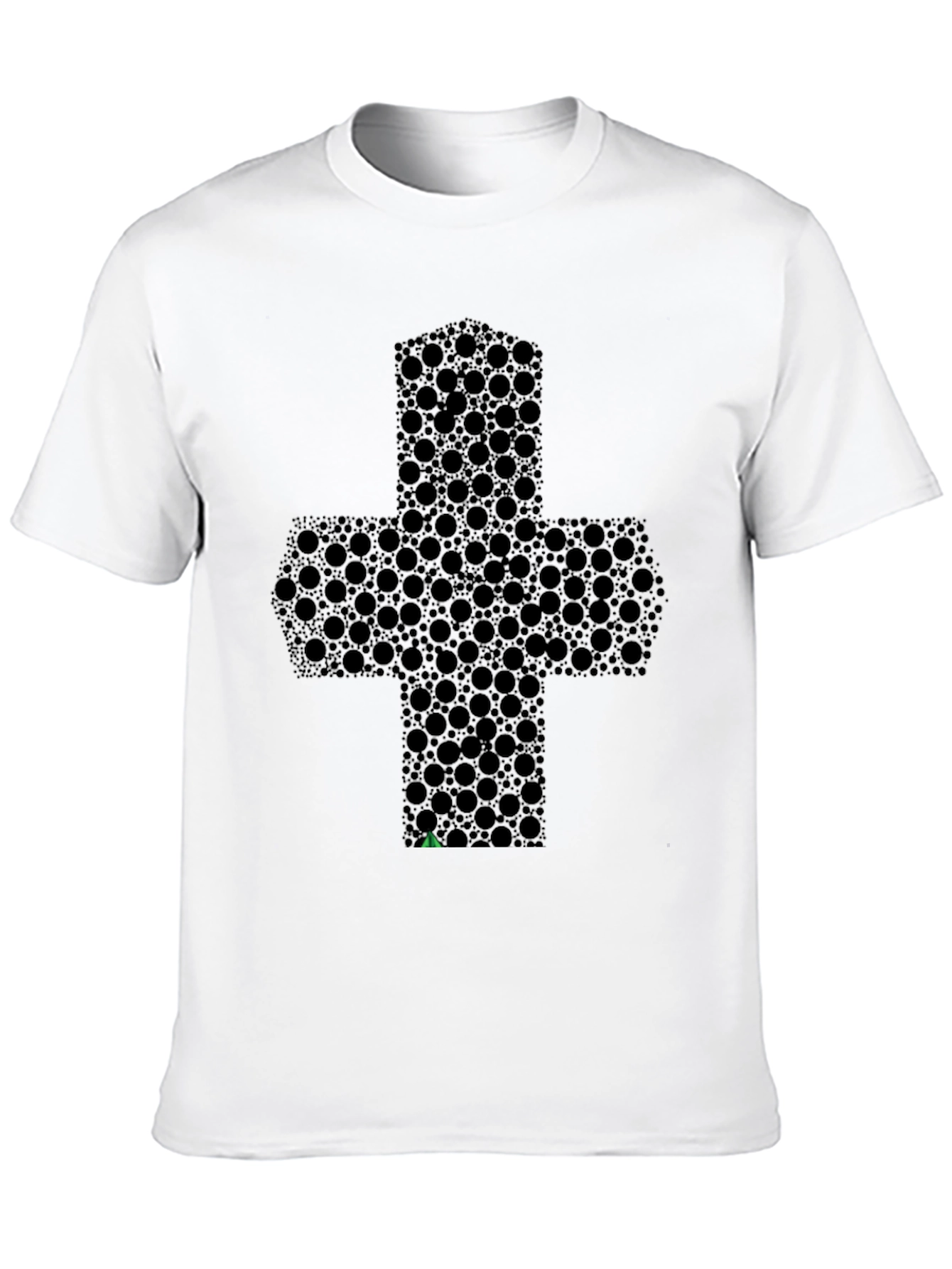 Abstract Bubbled Plus Sign Black T-Shirt - 10