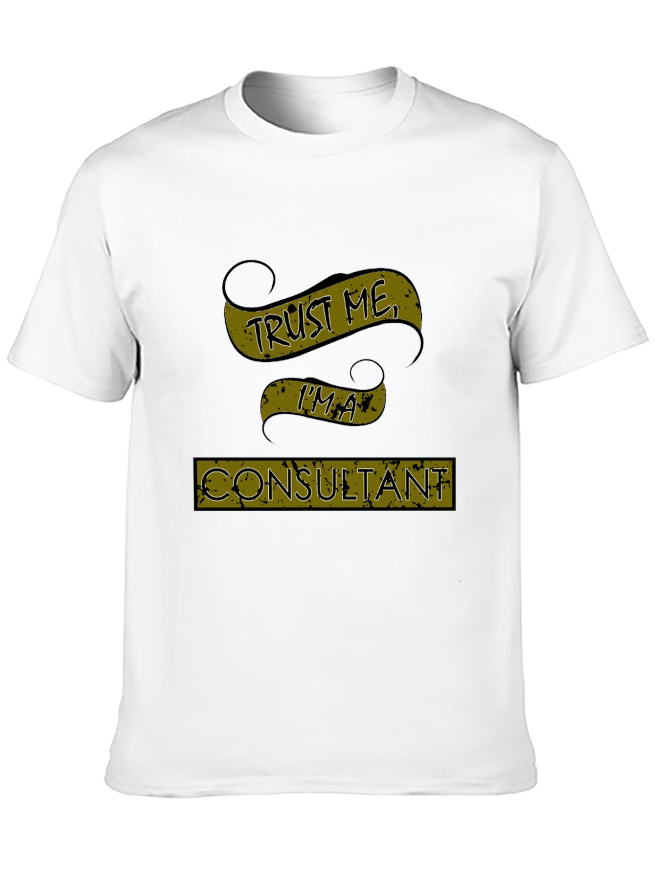 Black Trust Me I'm A Consultant Men's Black T-Shirt view 10