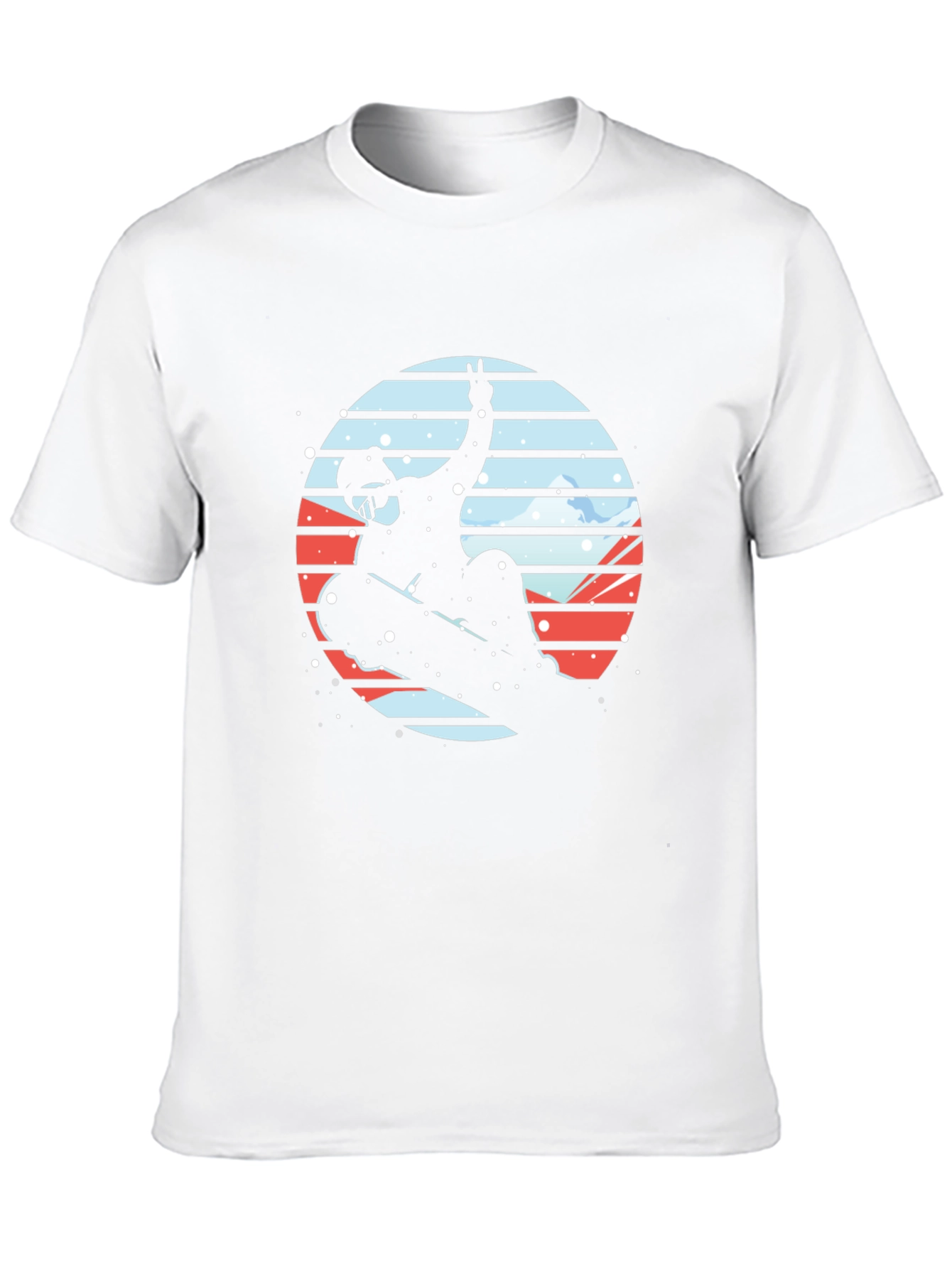 Black Snowboarder Silhouette Graphic Tee - Stylish & Unique Design view 10