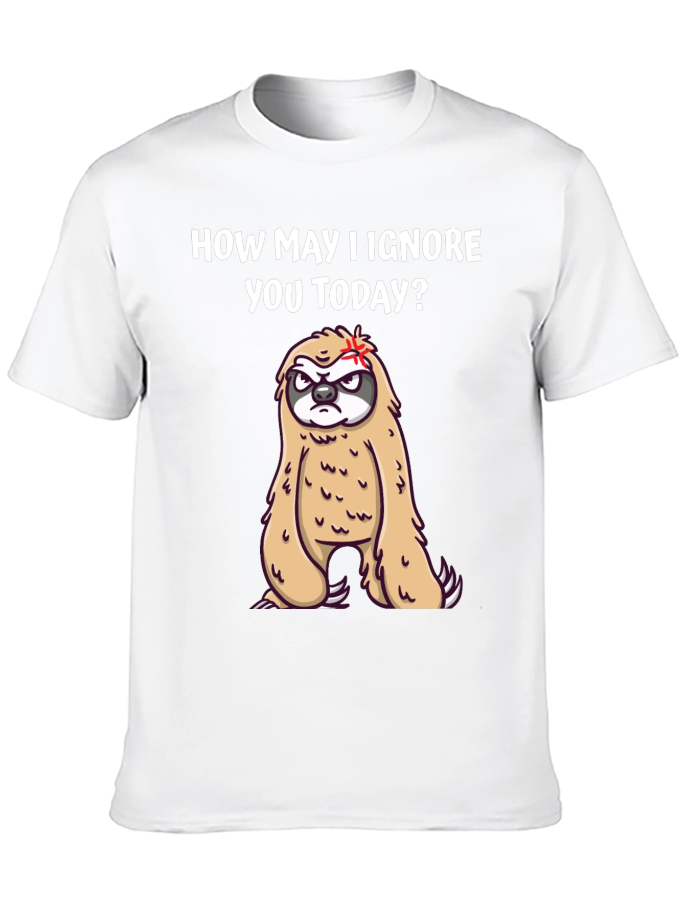 Black Funny Sloth T-Shirt - How May I Ignore You Today? view 10