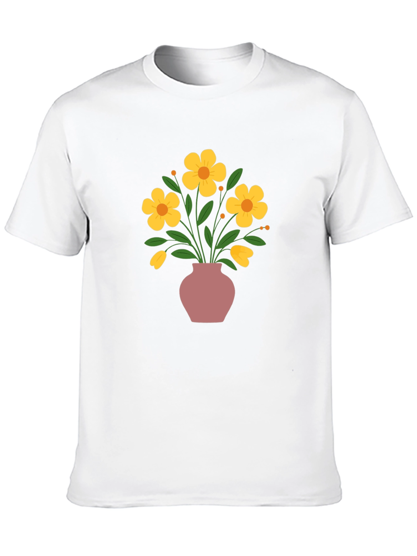 Floral Vase Graphic Tee - Stylish Casual Wear - 10