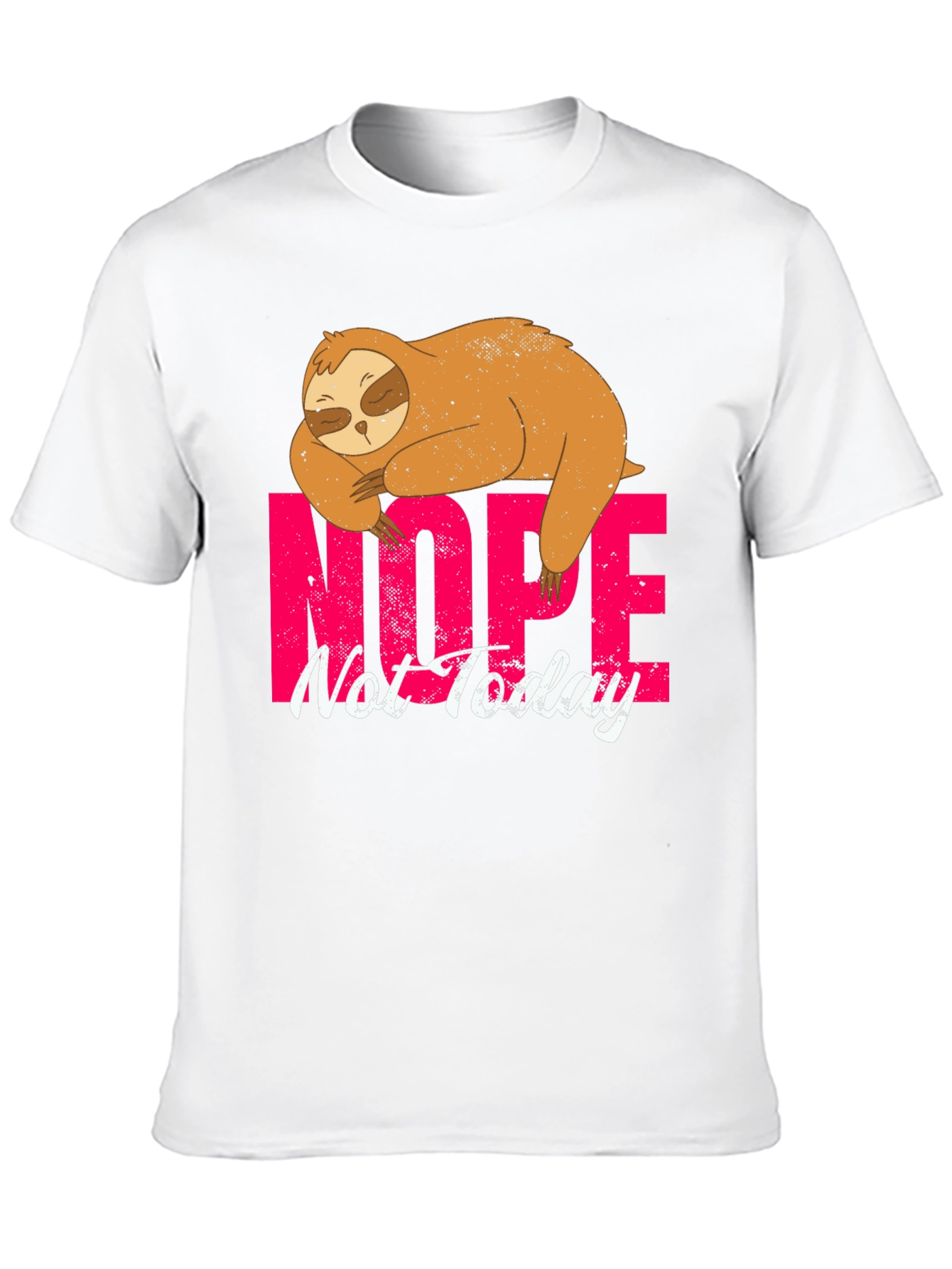 Black Nope Not Today Sloth Graphic Tee view 10