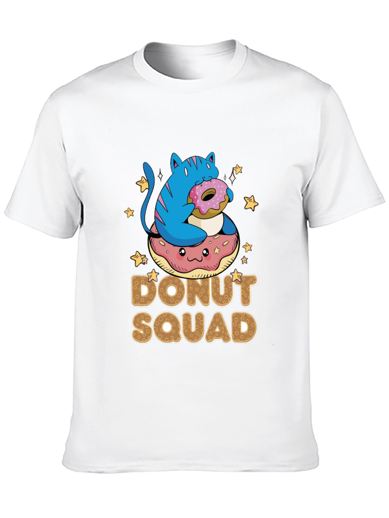 Black Donut Squad T-Shirt - Cat & Donut Graphic Tee view 10