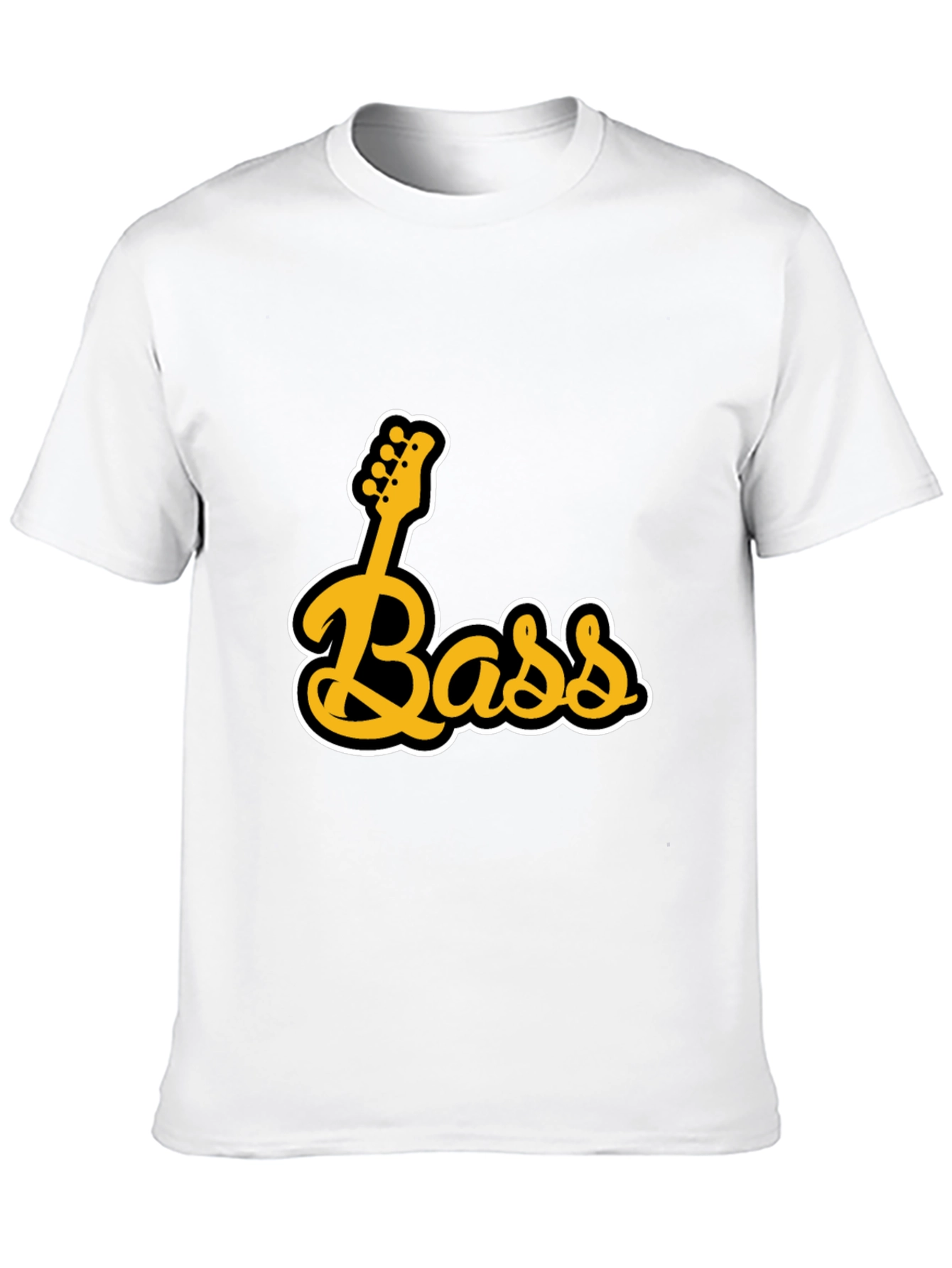 Black Bass Guitar Black Graphic T-Shirt view 10