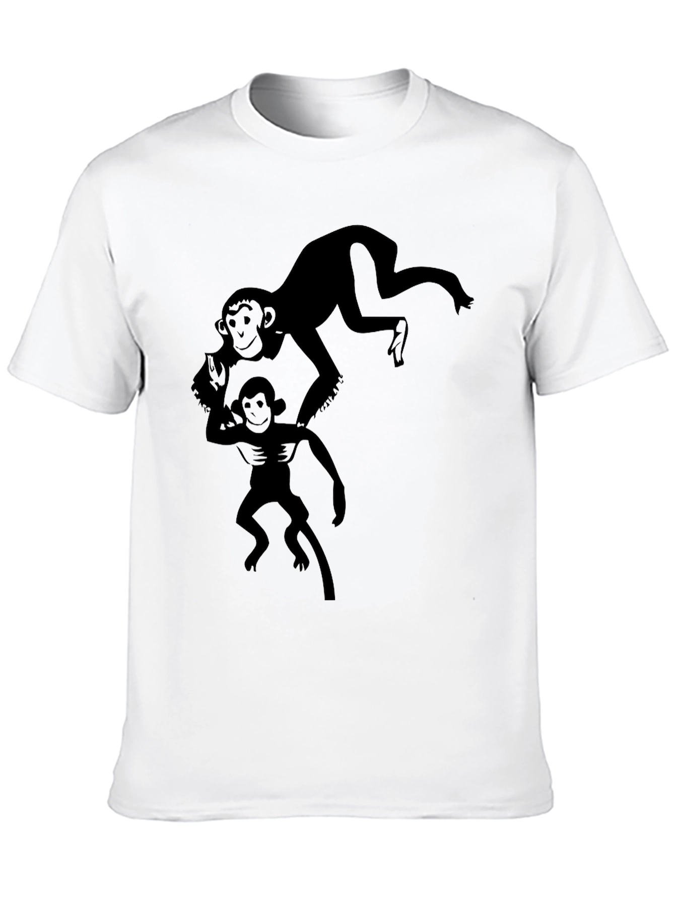 Black Monkey Graphic T-Shirt - Black Cotton Tee view 10
