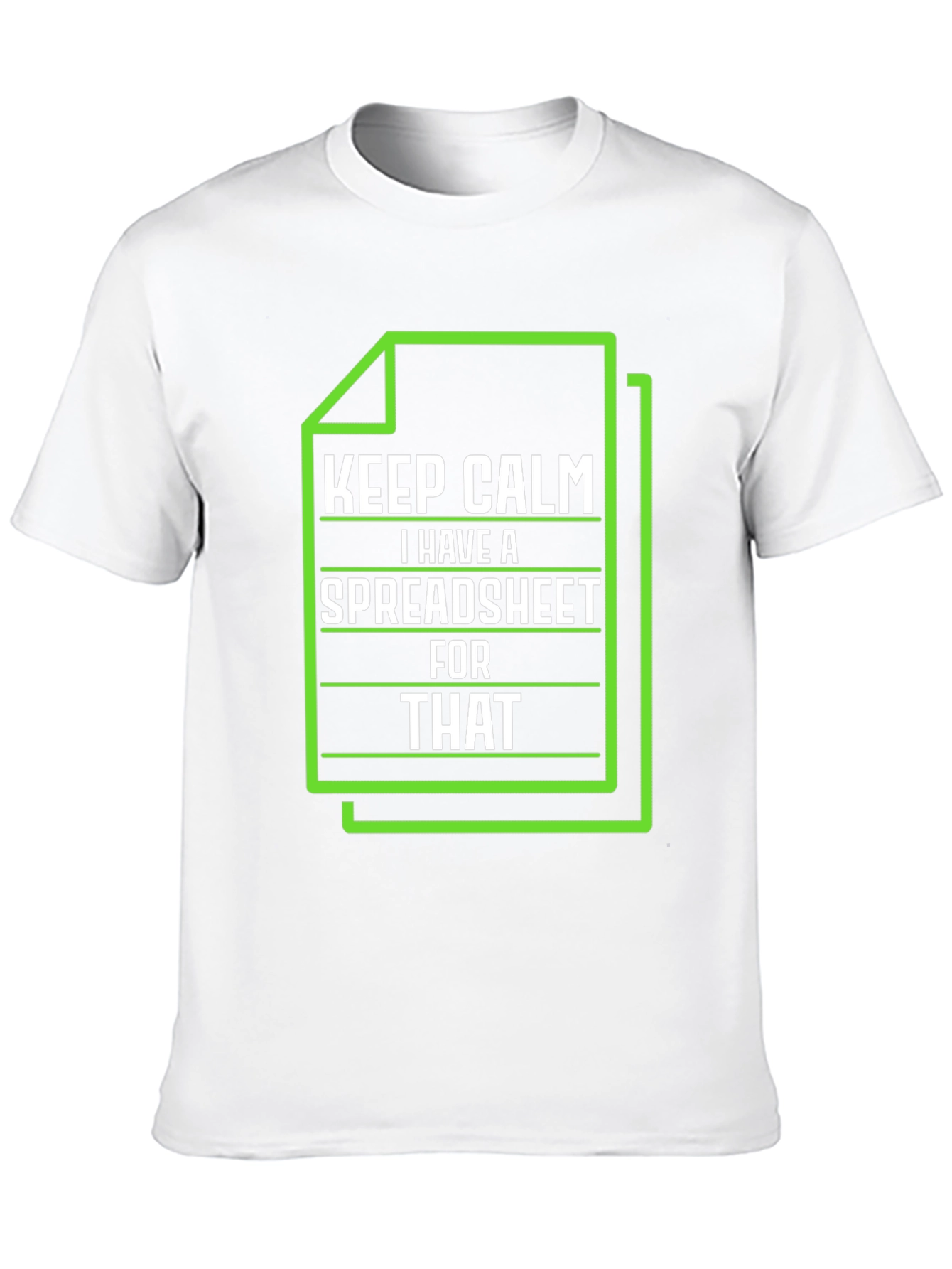 Black Keep Calm I Have a Spreadsheet T-Shirt view 10