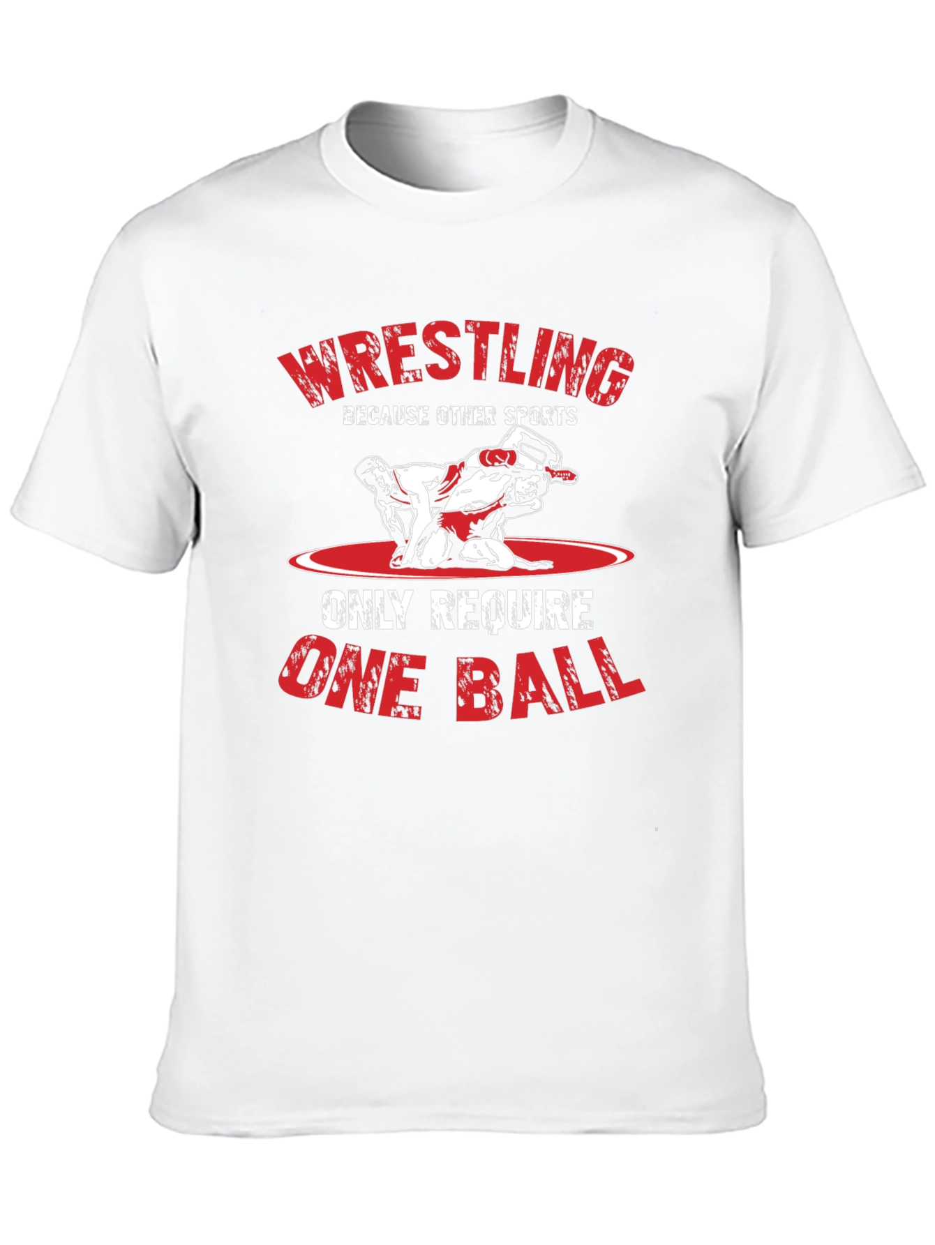 Black Wrestling Humor Graphic Tee - Only One Ball view 10