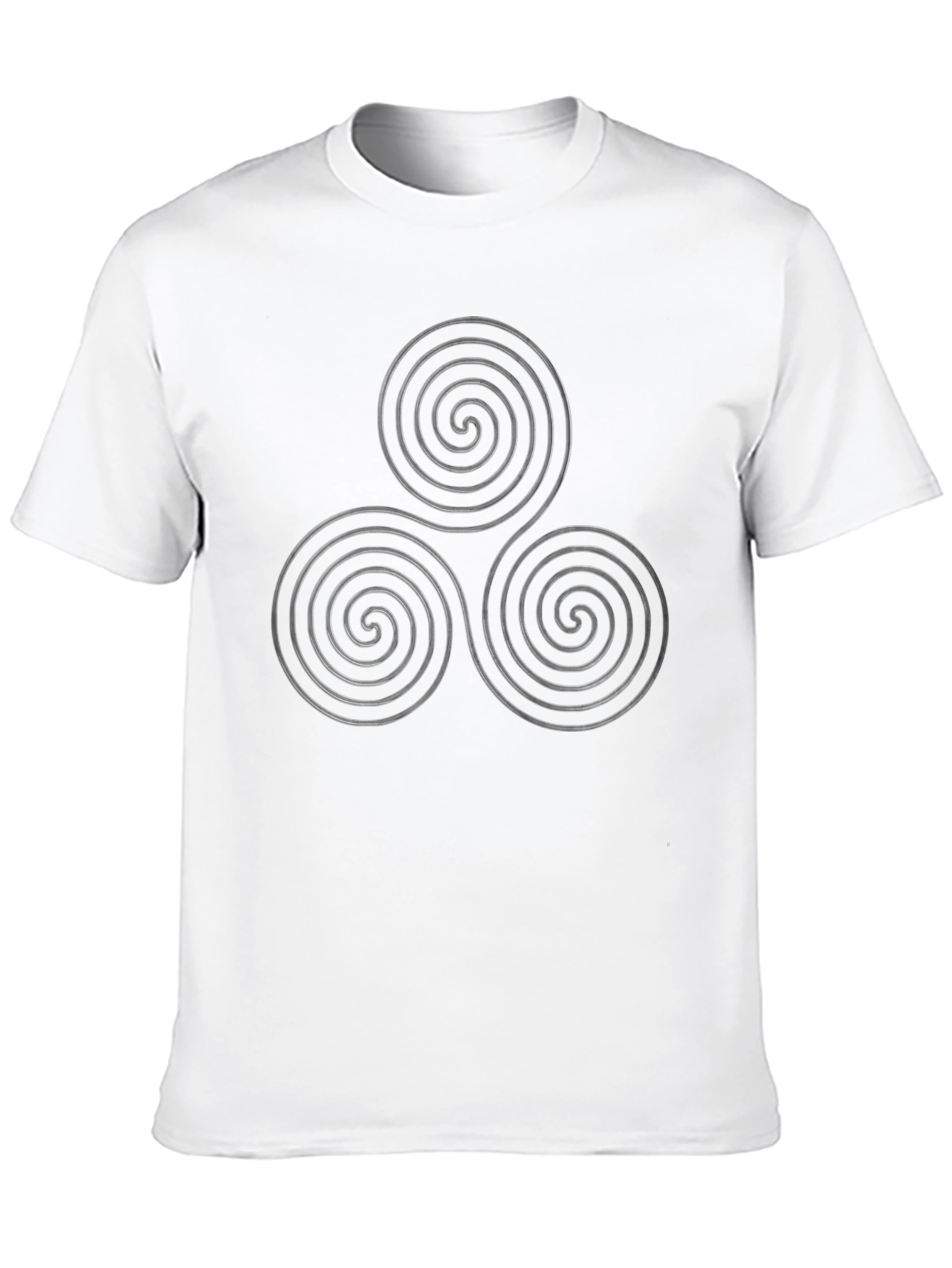 Black Triskele Graphic T-Shirt - Celtic Knot Design view 10