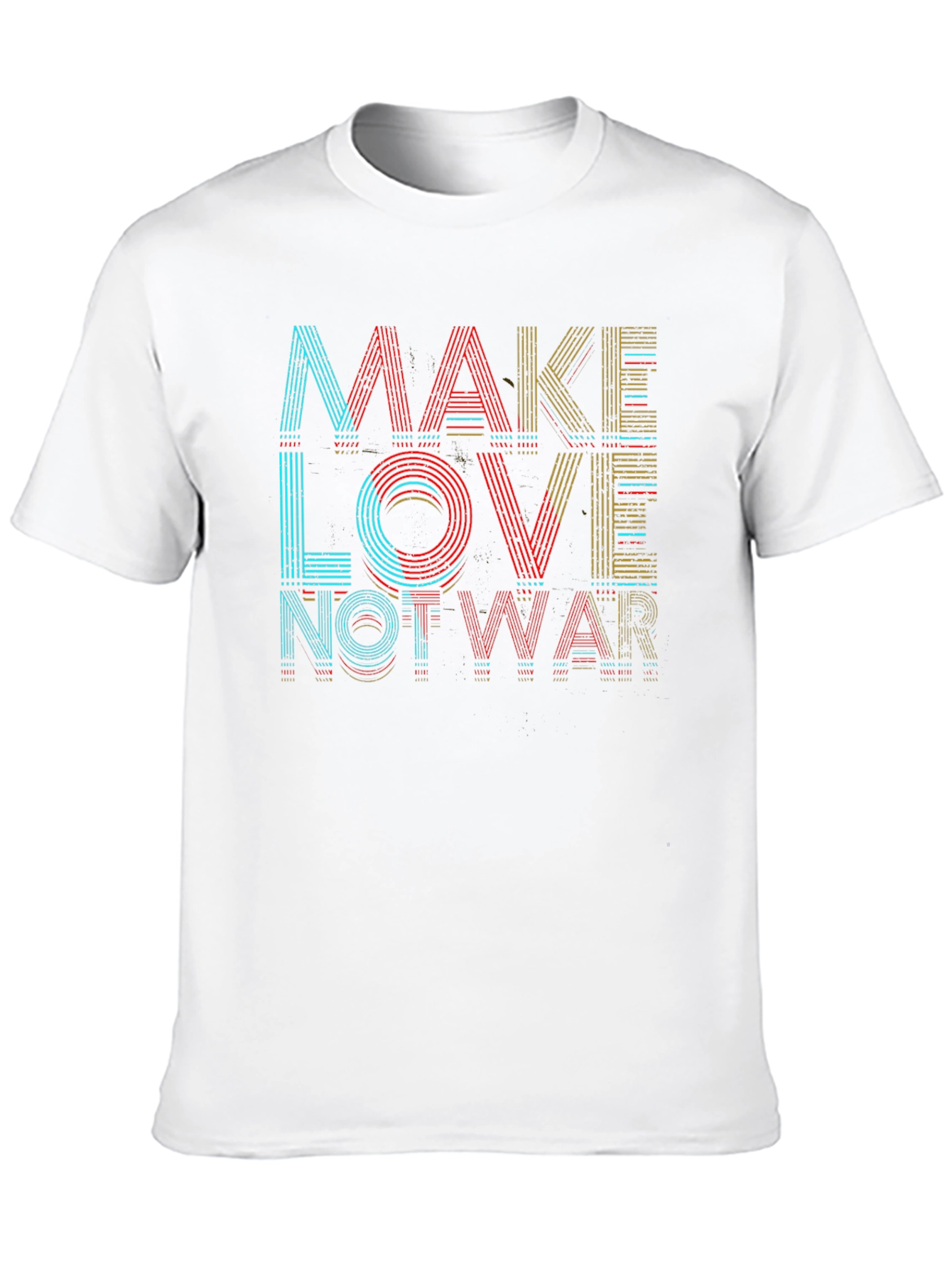 Black Make Love Not War Graphic T-Shirt - Black view 10