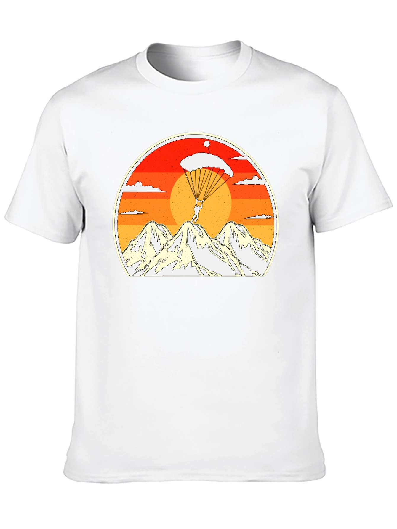 Black Skydiving Mountain Graphic Tee view 10