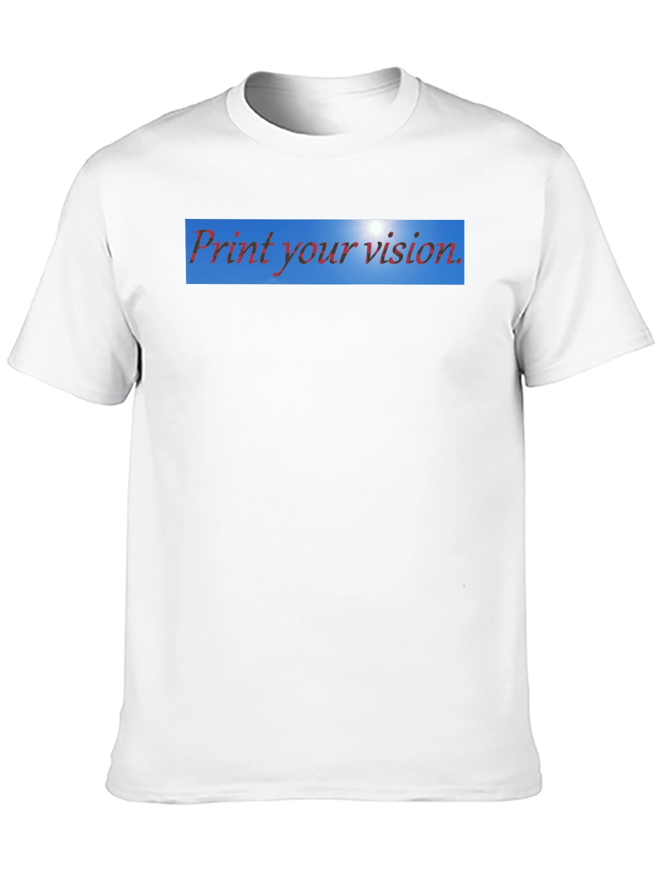 Black Print Your Vision Men's Black T-Shirt view 10