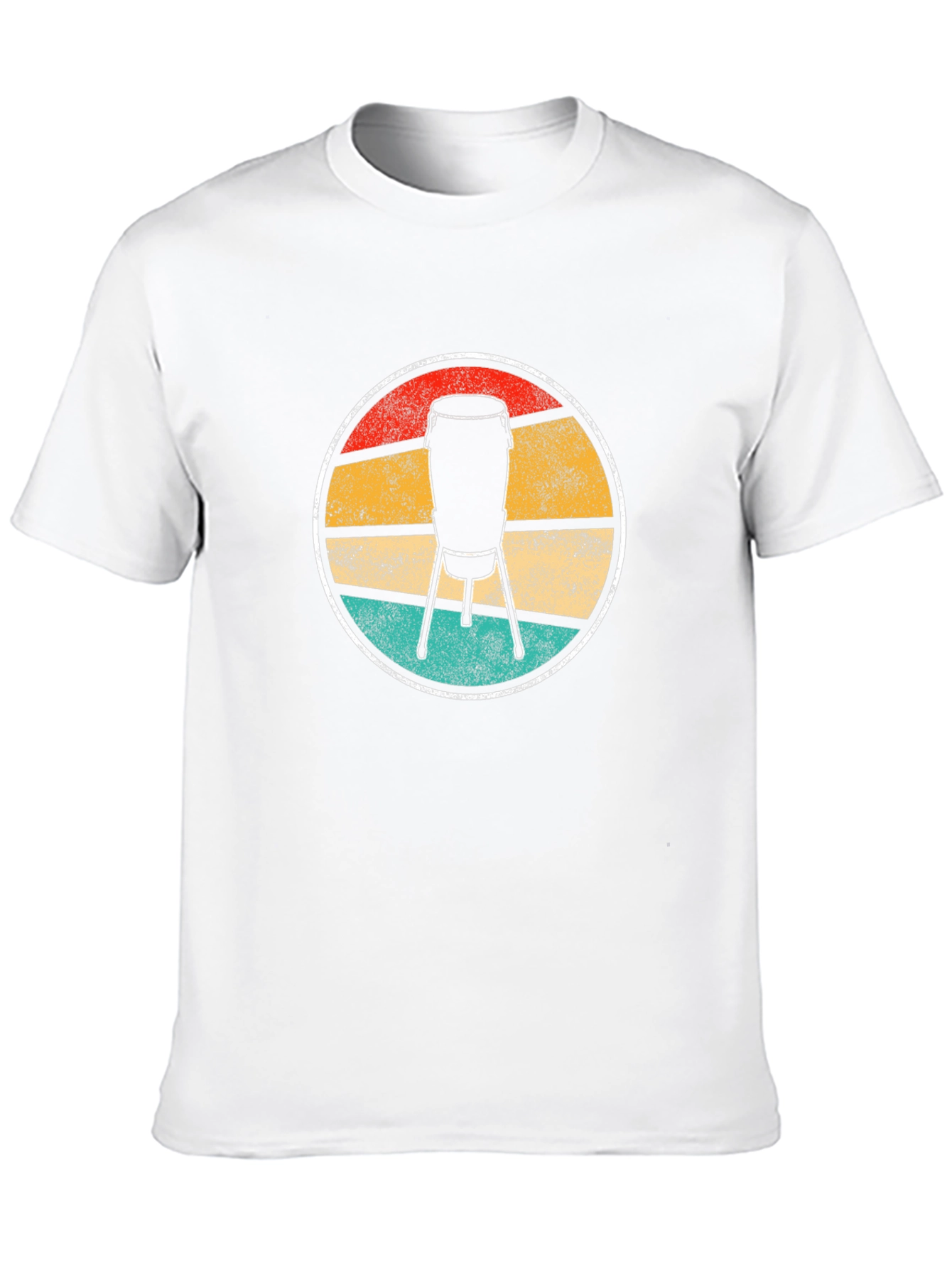 Black Retro Conga Drum T-Shirt - Music Lover Tee view 10