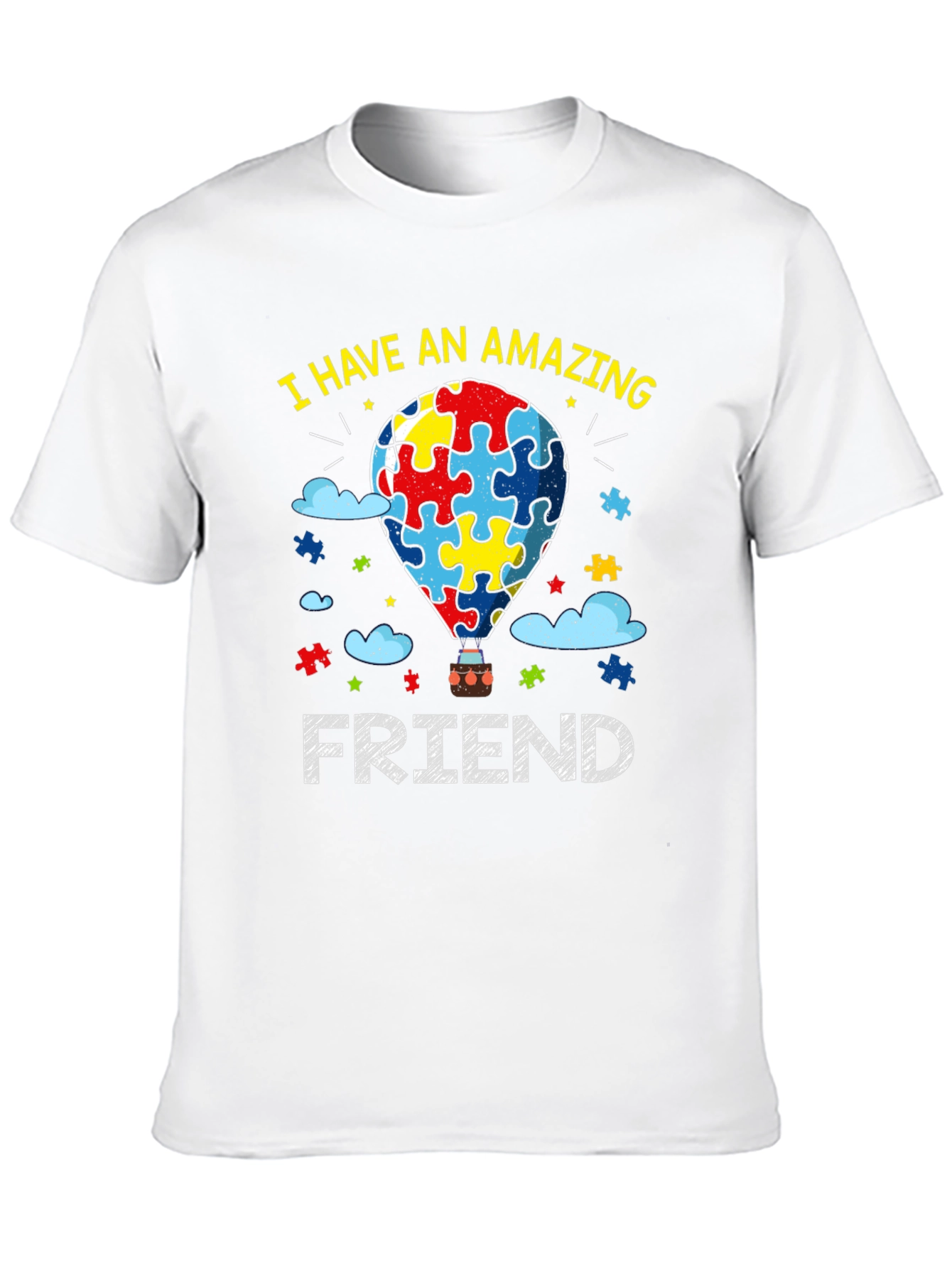 Black Amazing Friend Autism Awareness T-Shirt view 10