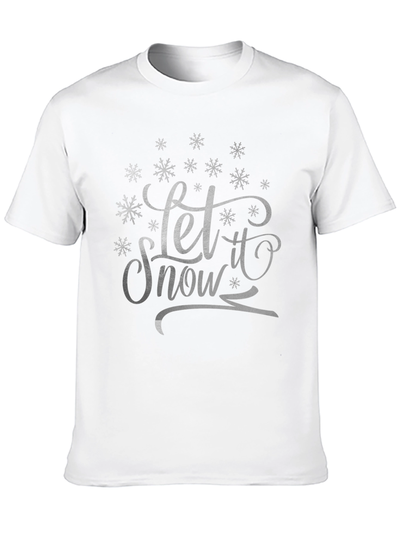 Black Let It Snow Graphic Tee - Winter Holiday Shirt view 10