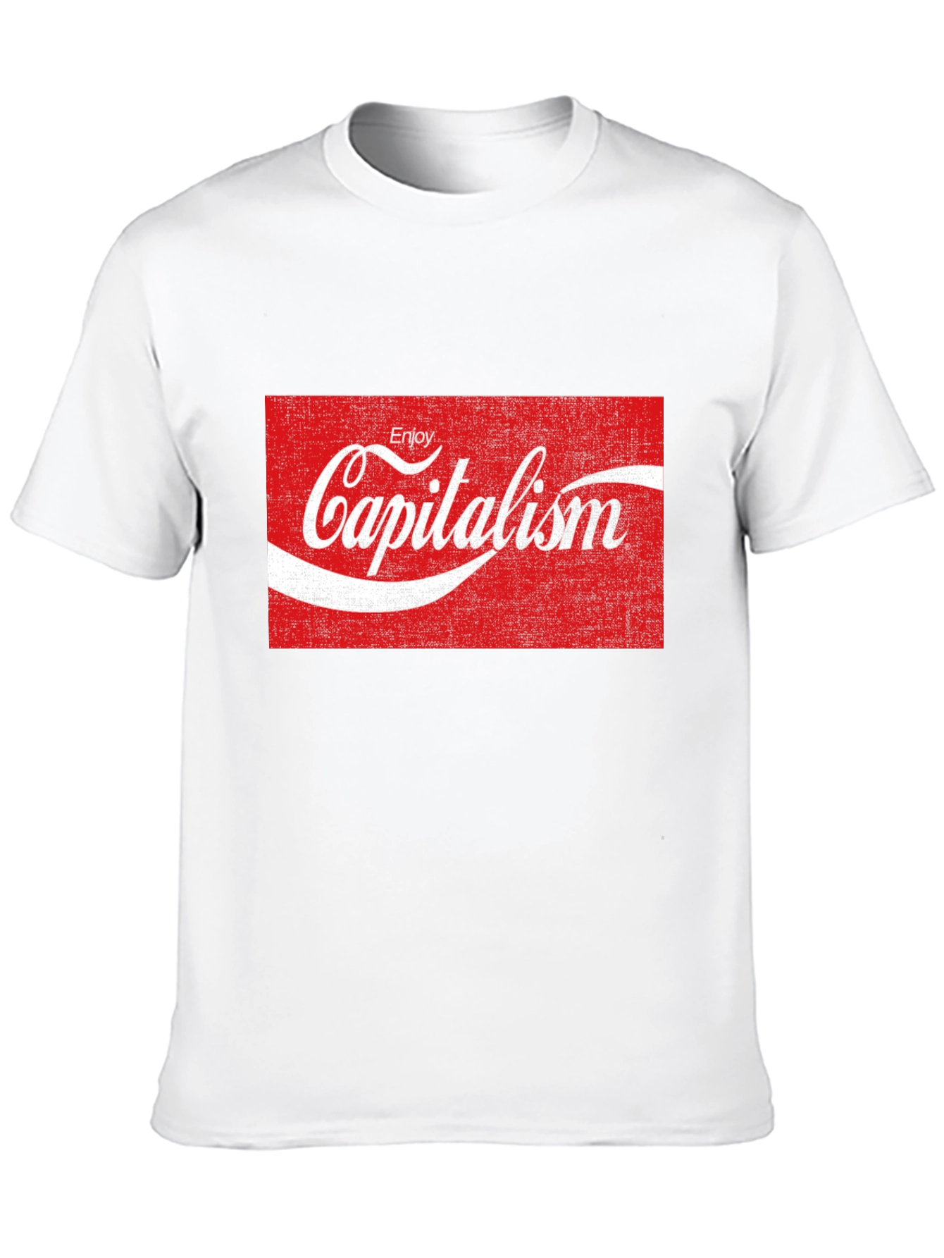 Black Enjoy Capitalism T-Shirt - Novelty Graphic Tee view 10