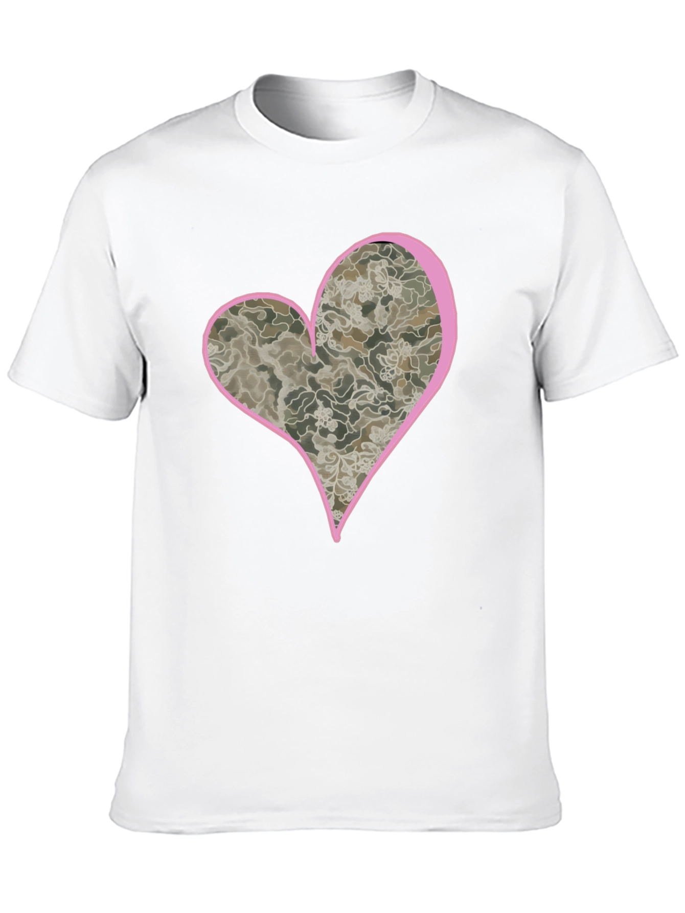Black Heart Camo Tee - Unique Graphic T-Shirt view 10