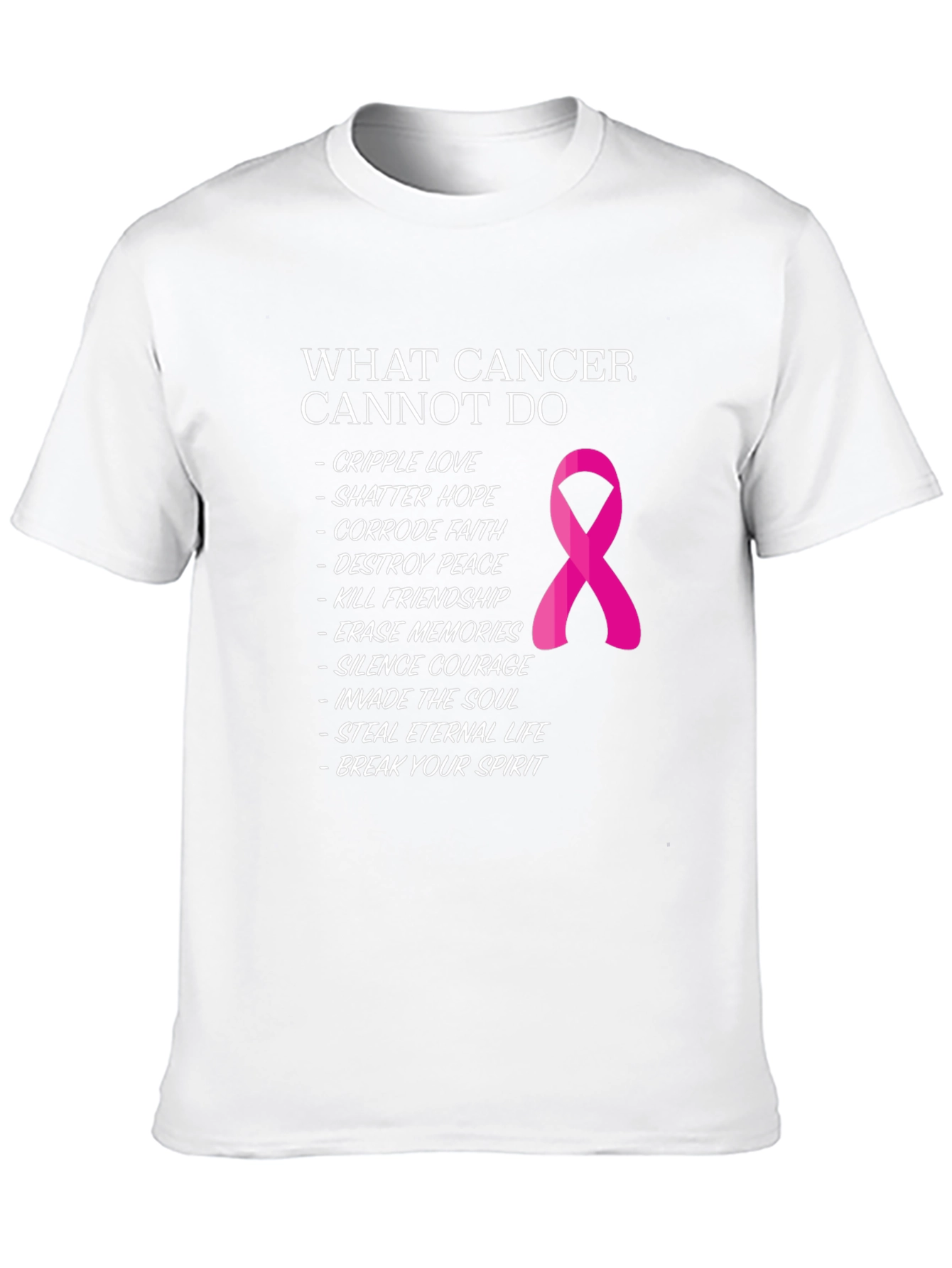 Black Cancer Awareness T-Shirt: What Cancer Cannot Do view 10