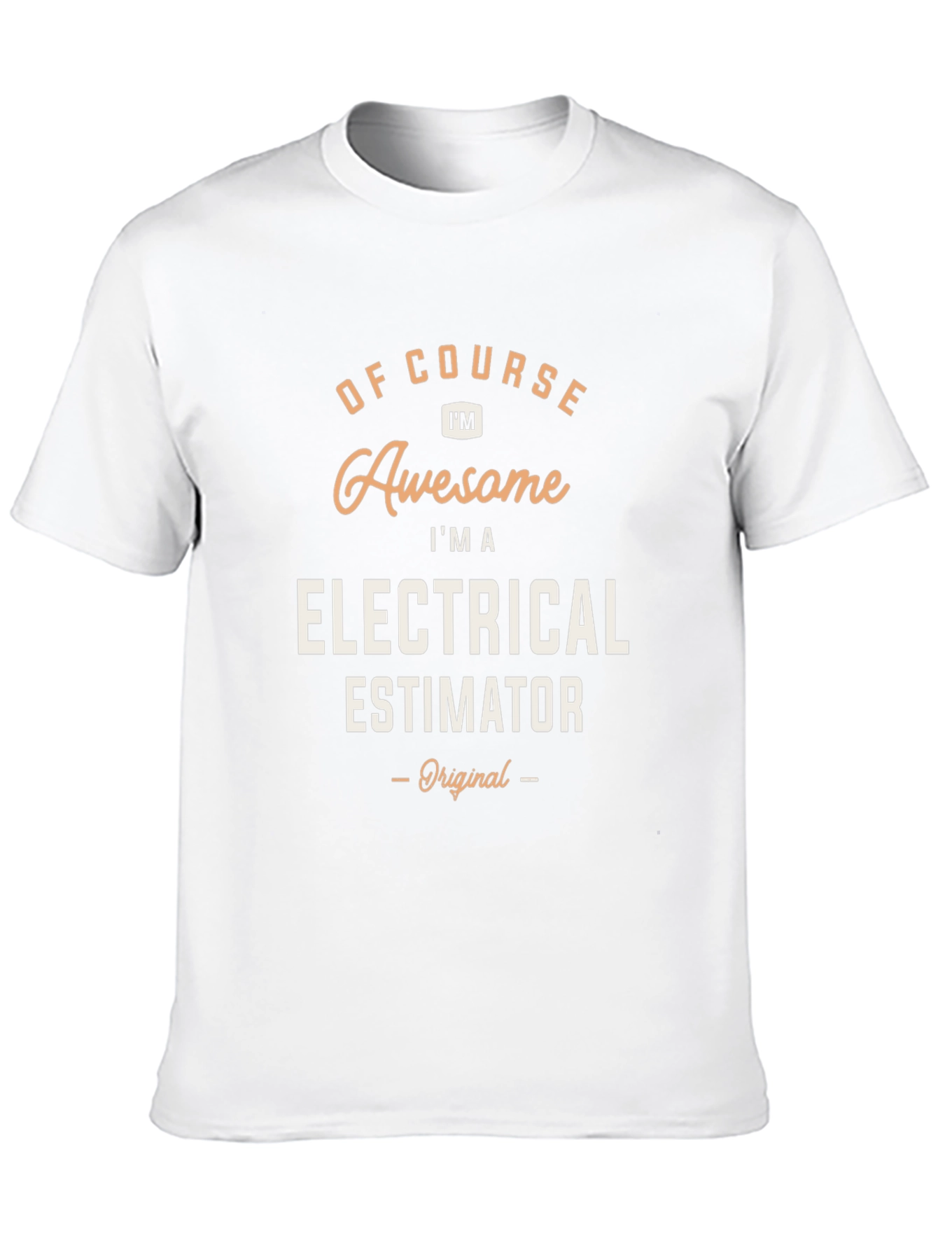 Black Awesome Electrical Estimator T-Shirt view 10