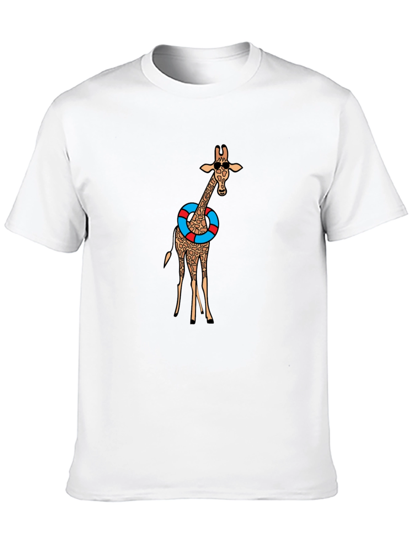 Black Giraffe in Sunglasses Graphic Tee - Black view 10