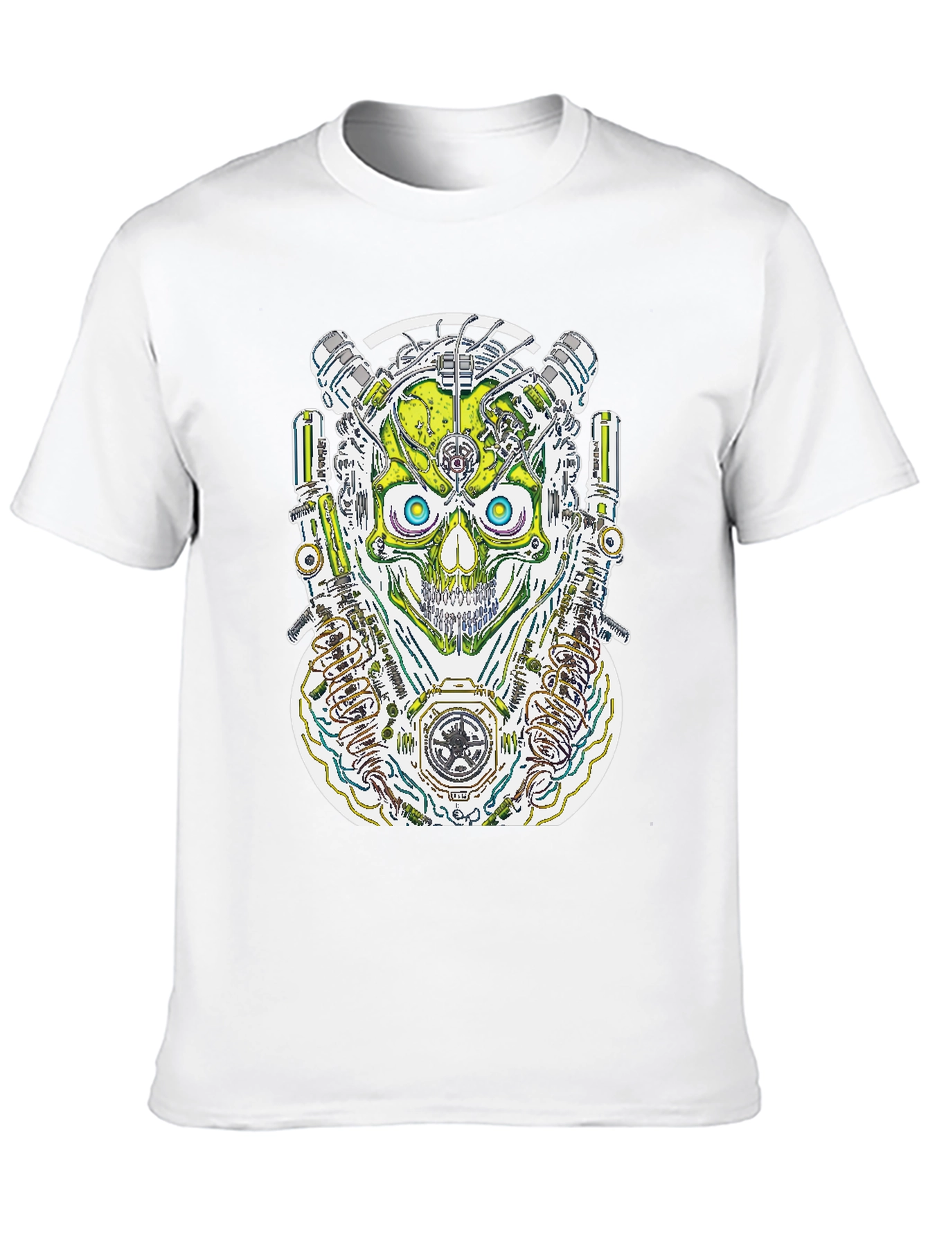 Steampunk Skull Graphic Tee - Men's Black T-Shirt - 10