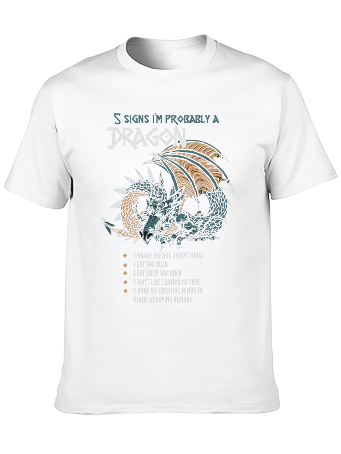 Black Dragon Lover T-Shirt - 5 Signs I'm a Dragon view 10