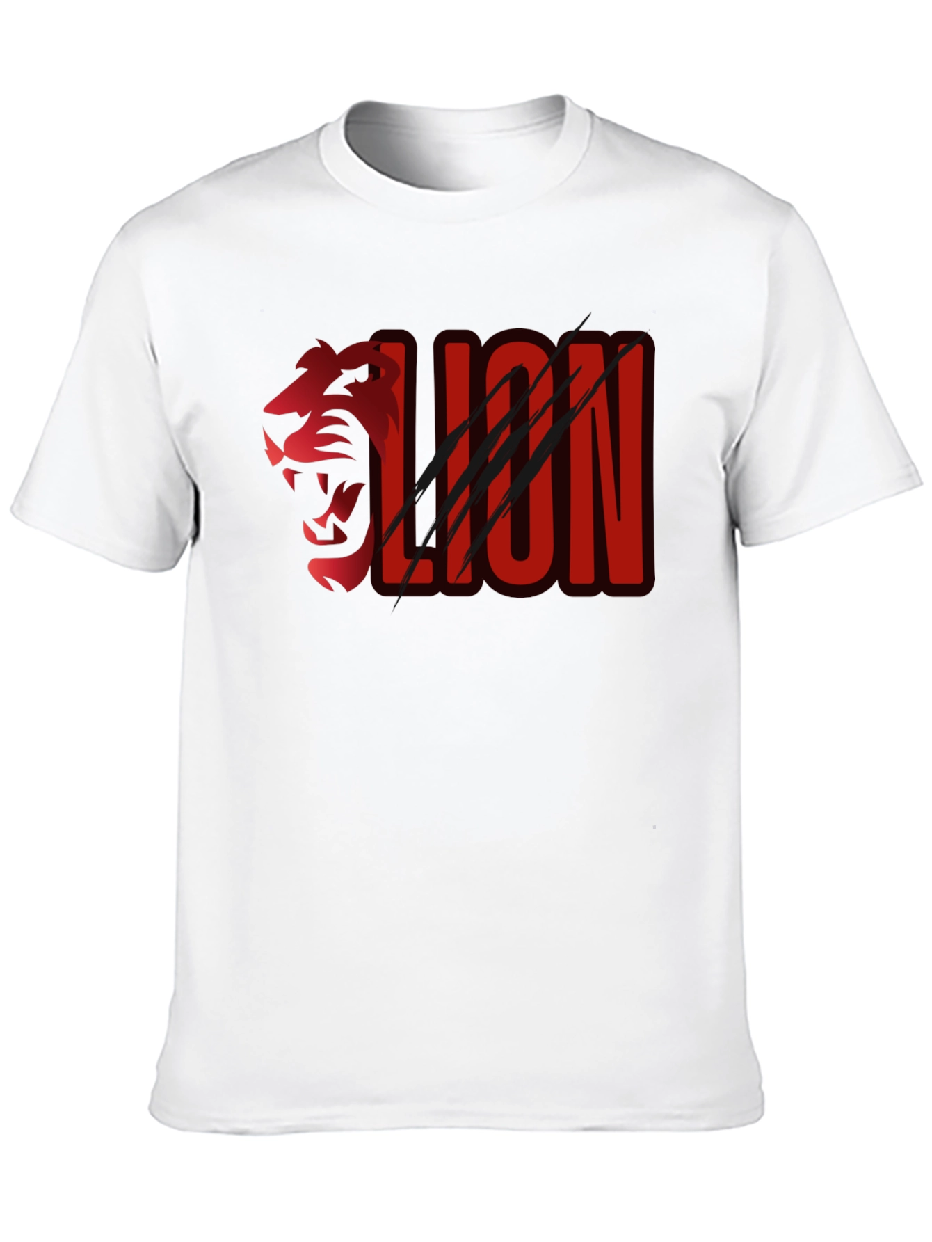 Black Lion Graphic Print Black T-Shirt view 10