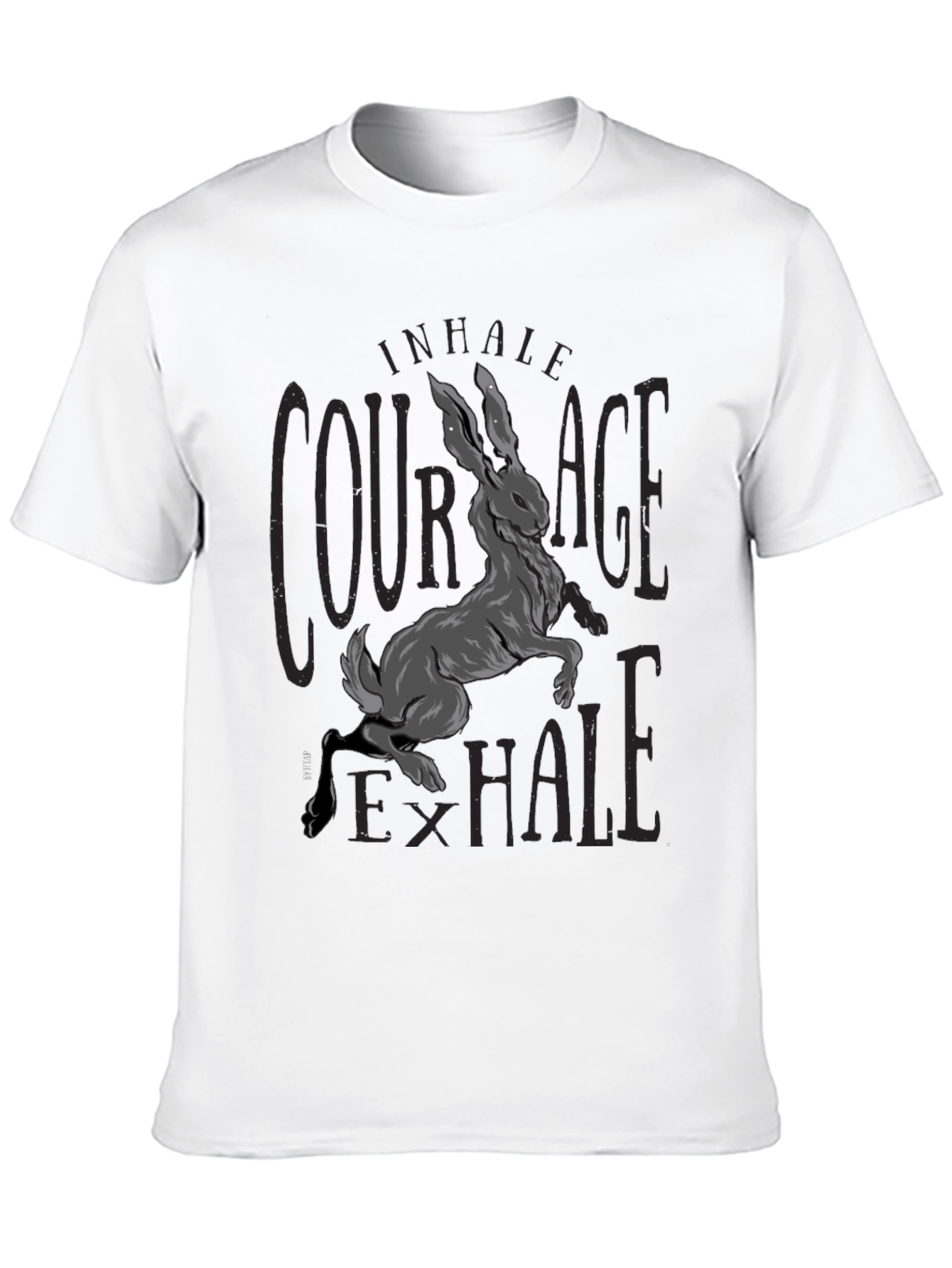 Black Courage Hare Graphic Tee - Inhale Exhale view 10