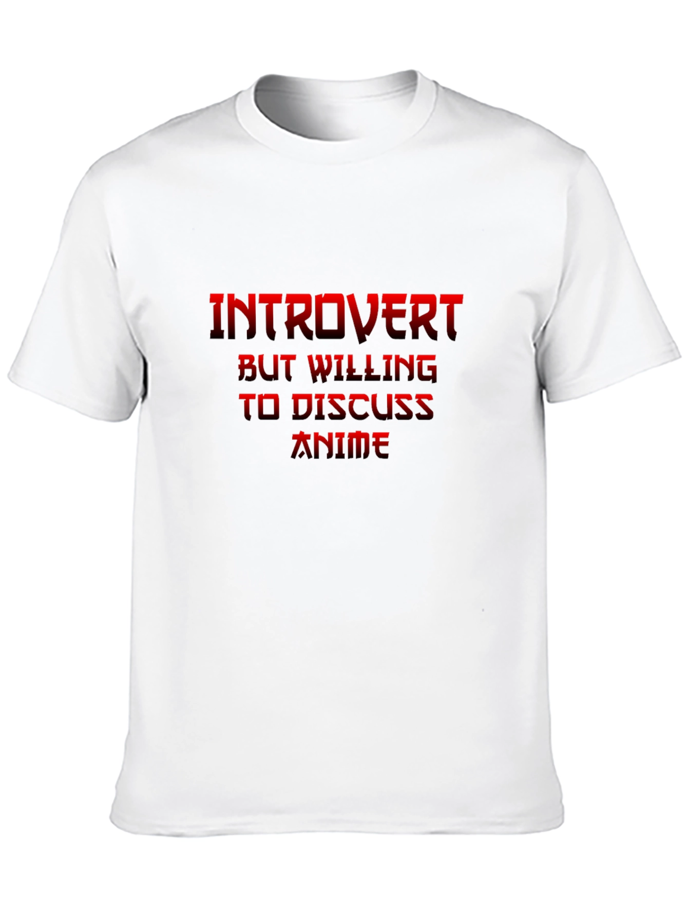 Black Introvert Anime Fan Black T-Shirt view 10