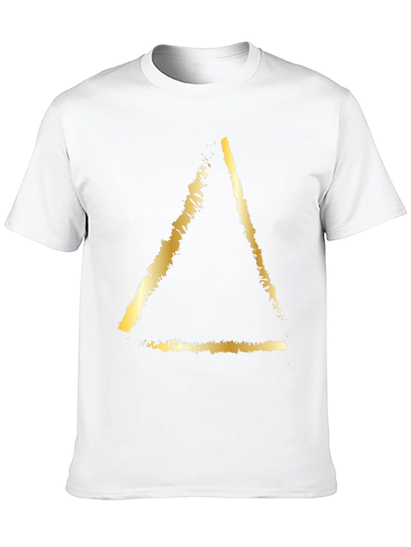 Black Golden Triangle Graphic Tee - Stylish Black T-Shirt view 10
