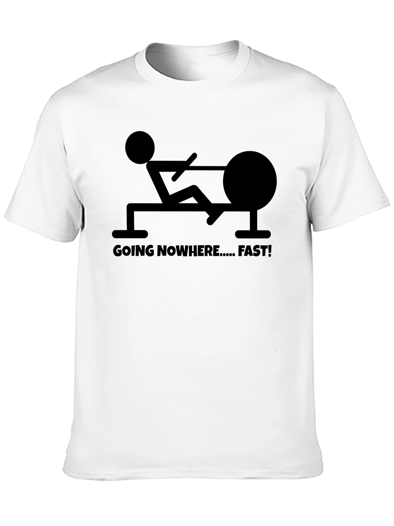 Black Going Nowhere Fast T-Shirt - Funny Workout Tee view 10