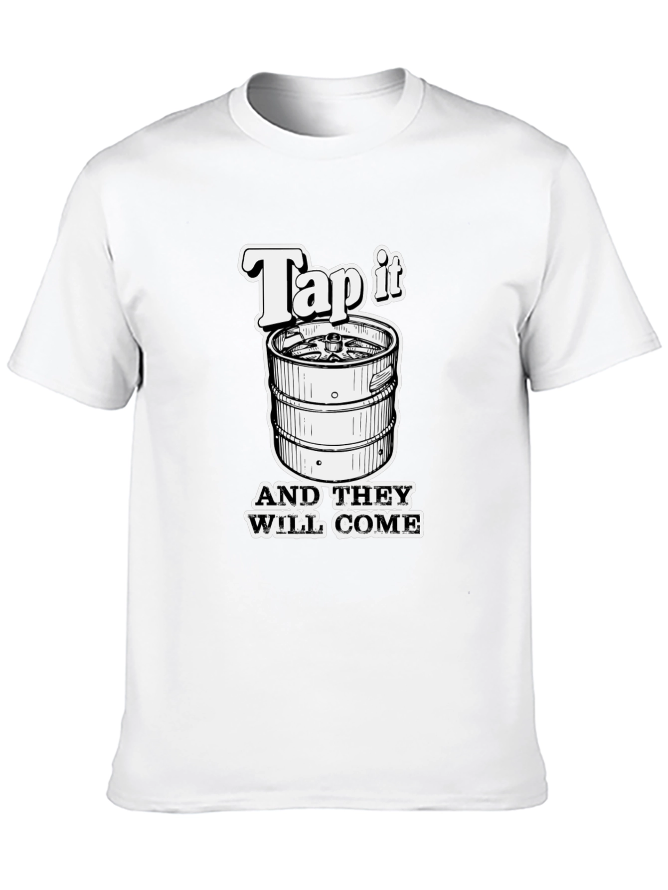Black Tap It Funny Beer Keg T-Shirt view 10