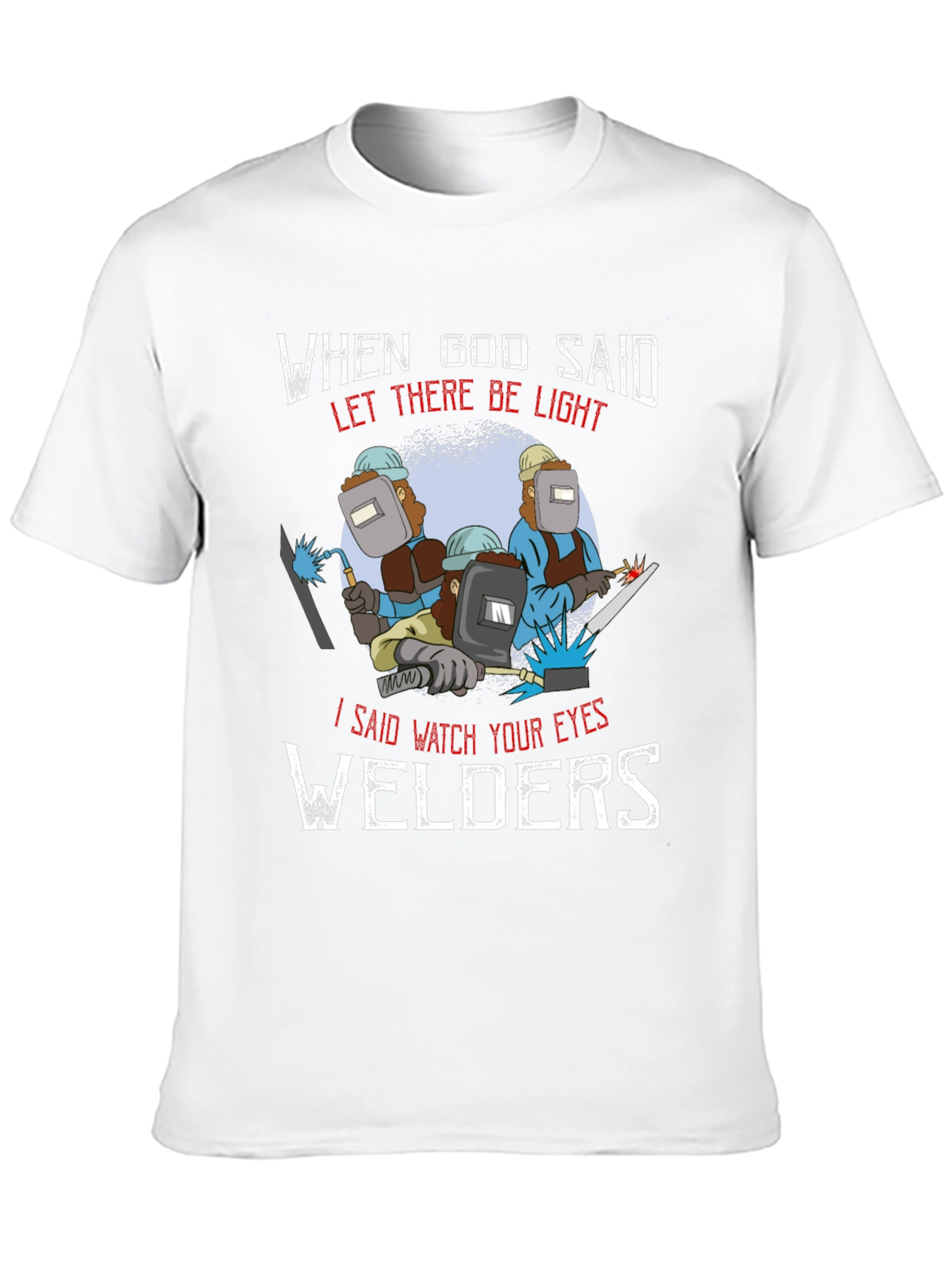 Black Funny Welder Graphic Tee - Watch Your Eyes view 10