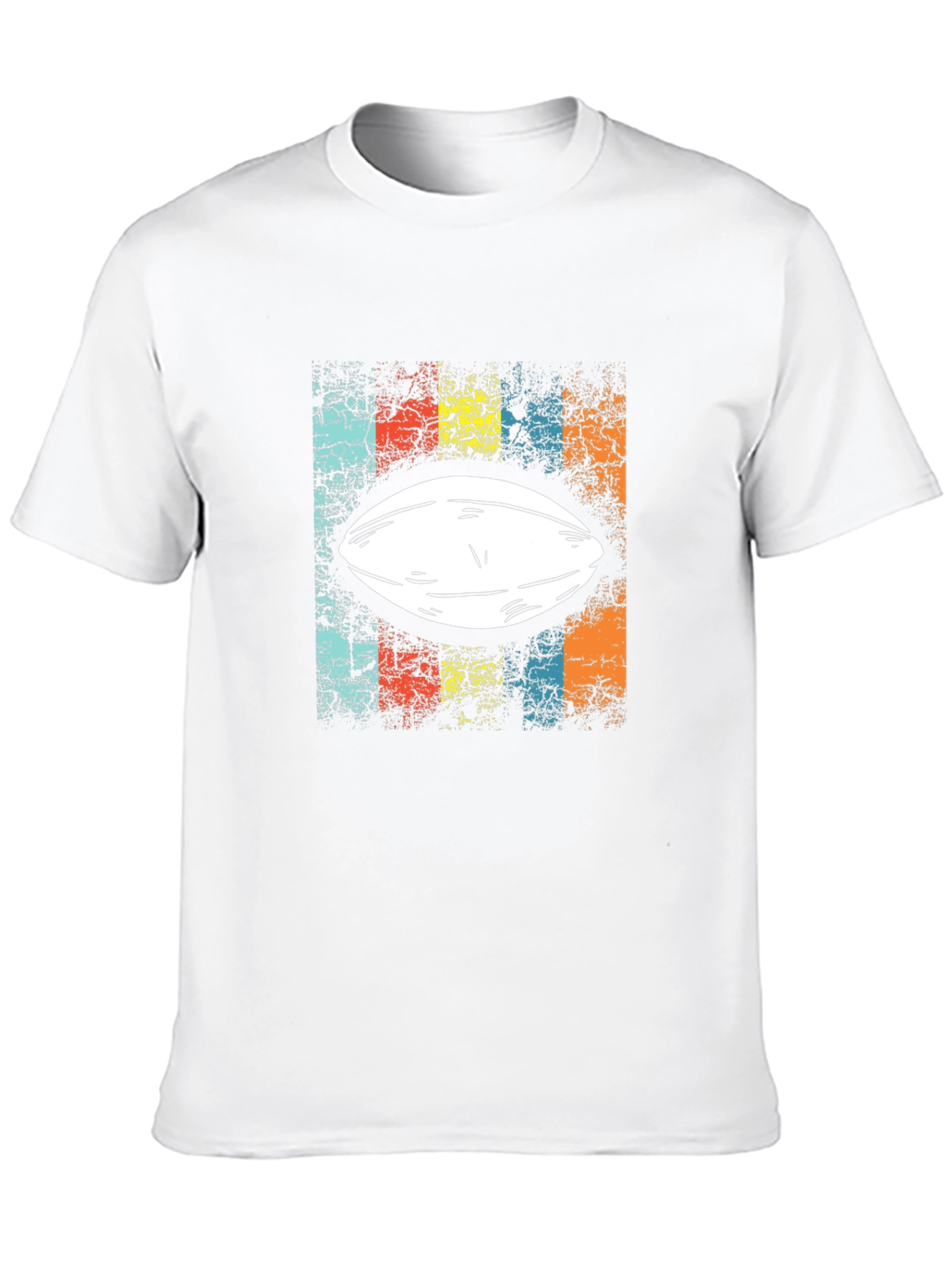 Black Retro Football T-Shirt - Black Tee view 10