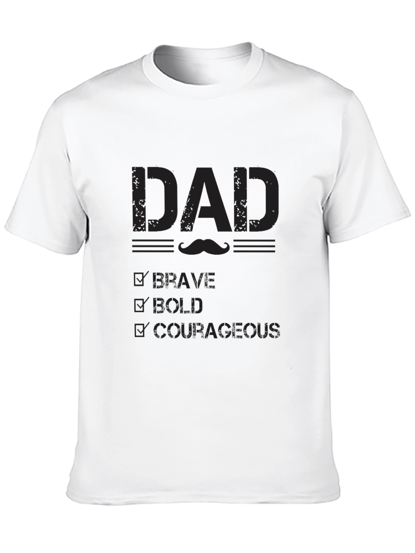 Black Dad Brave Bold Courageous Graphic Tee - Black view 10