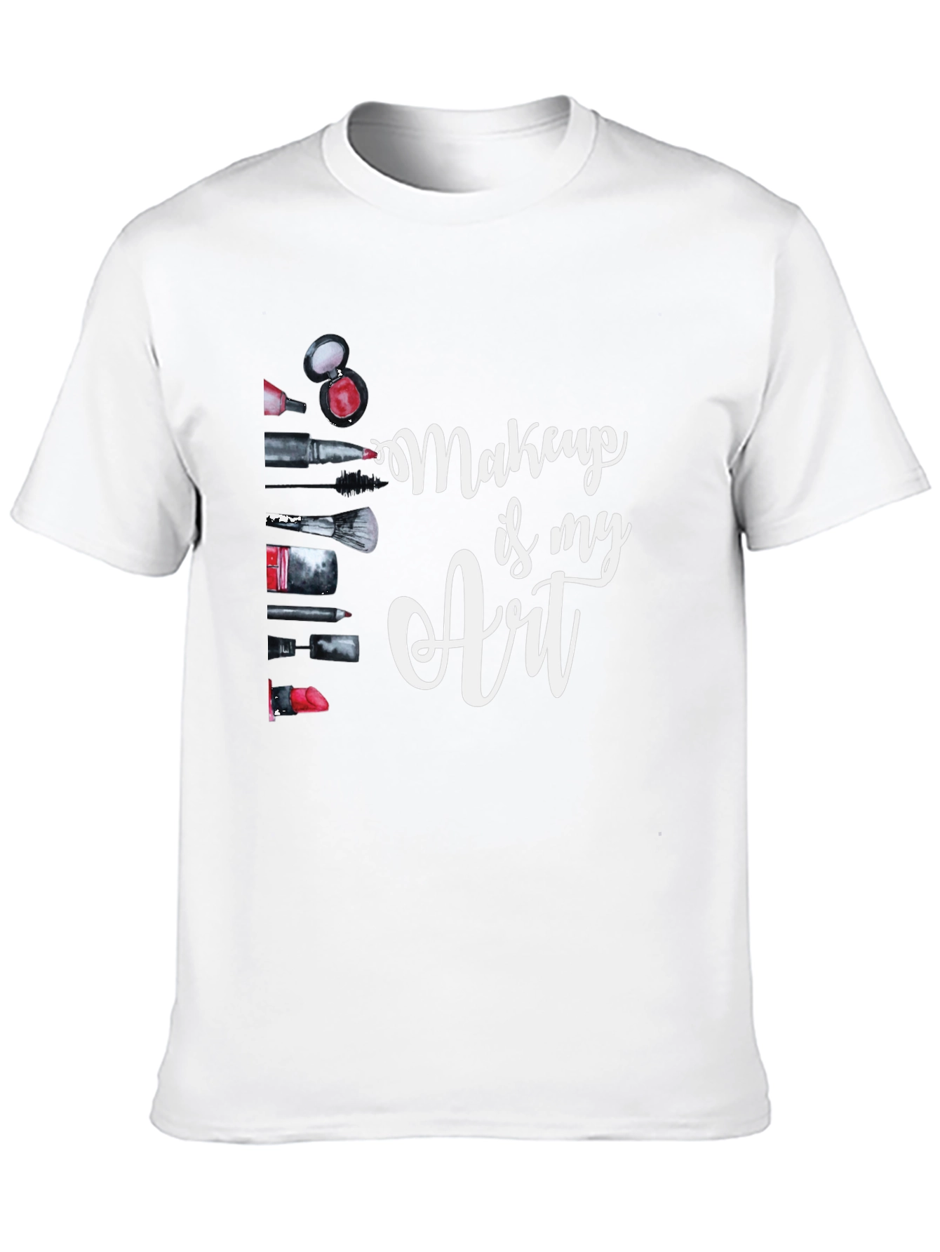 Black Makeup is my Art T-Shirt Black Cotton view 10